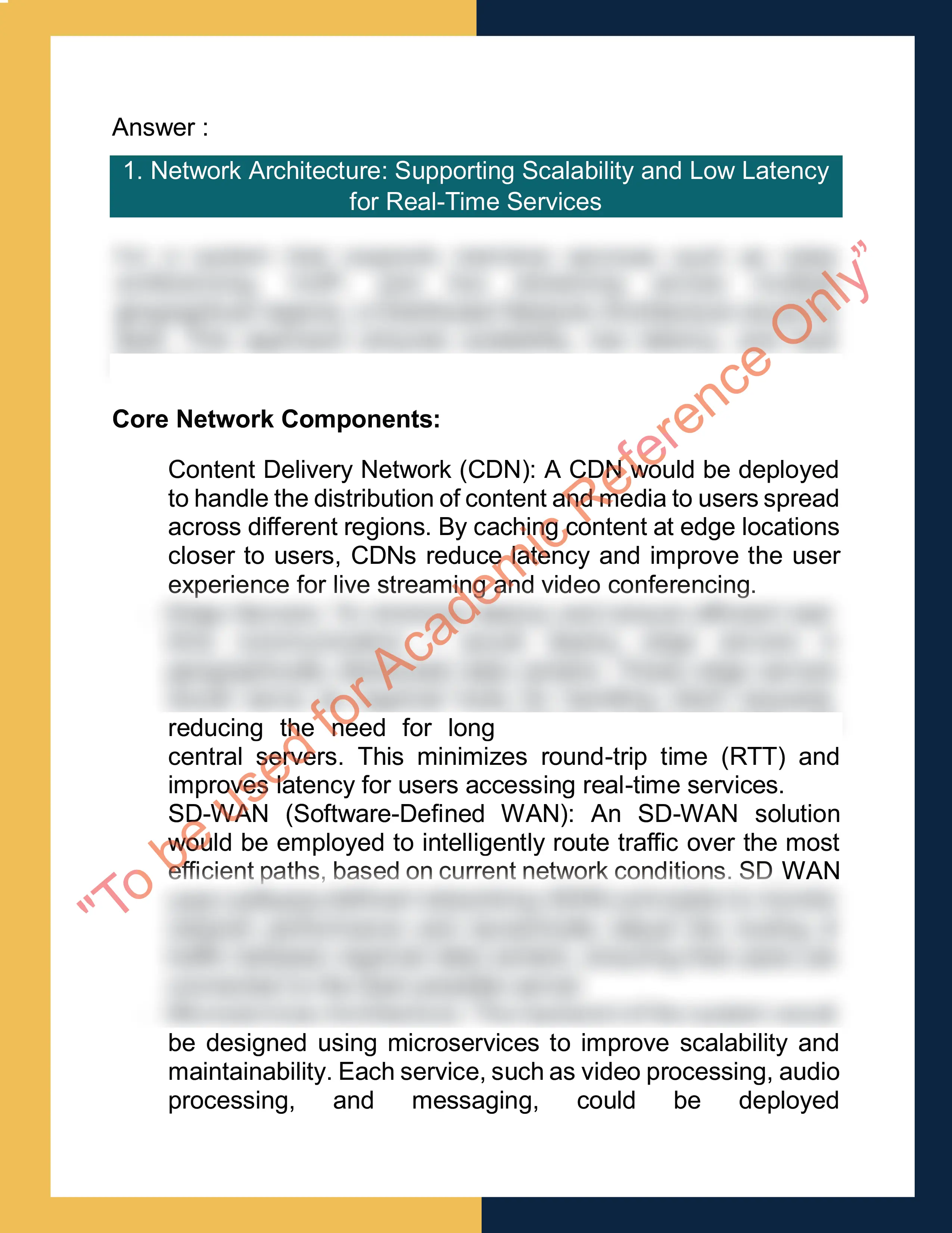 Assignment sample solution of CSE2/4NWT - Networked Systems 1