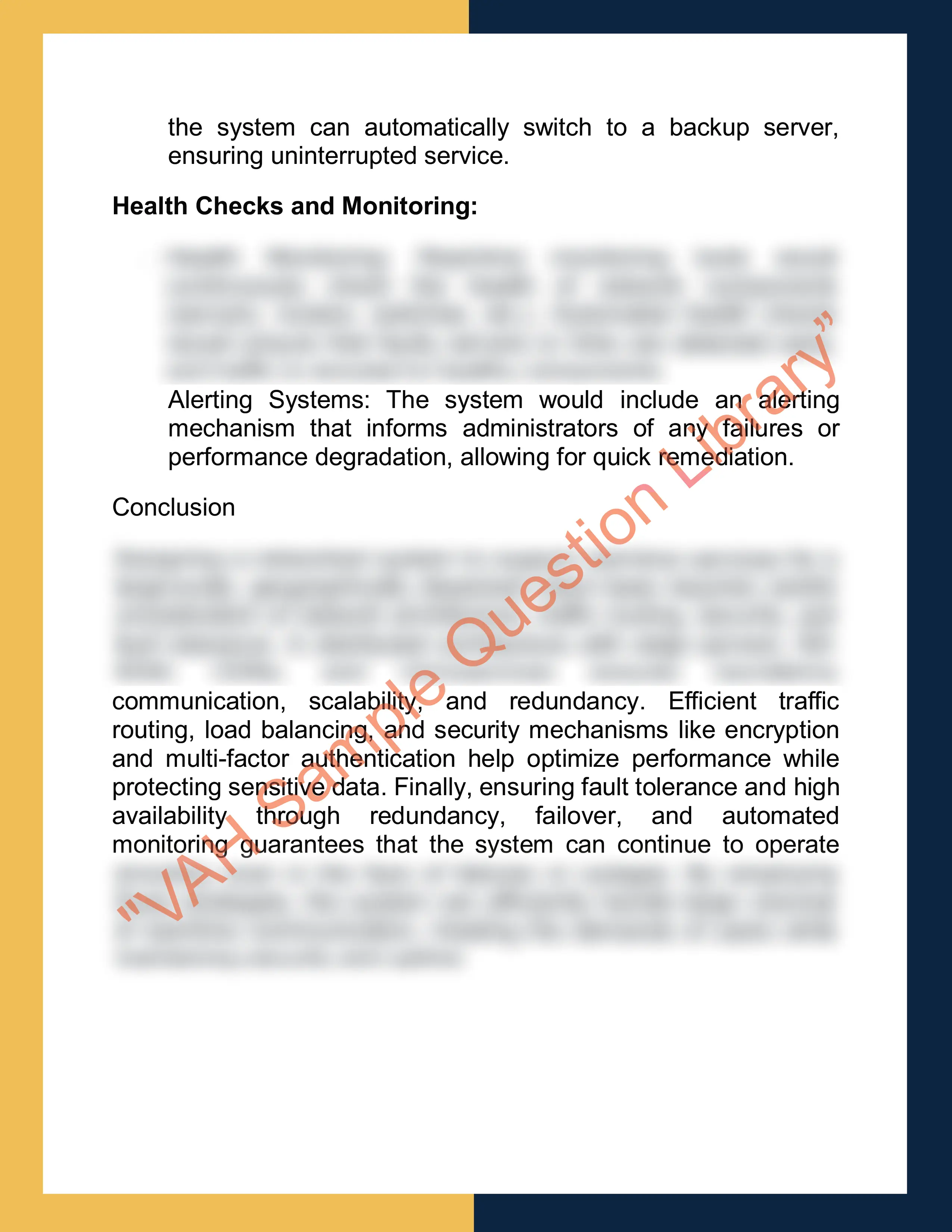 Assignment sample solution of CSE2/4NWT - Networked Systems 6