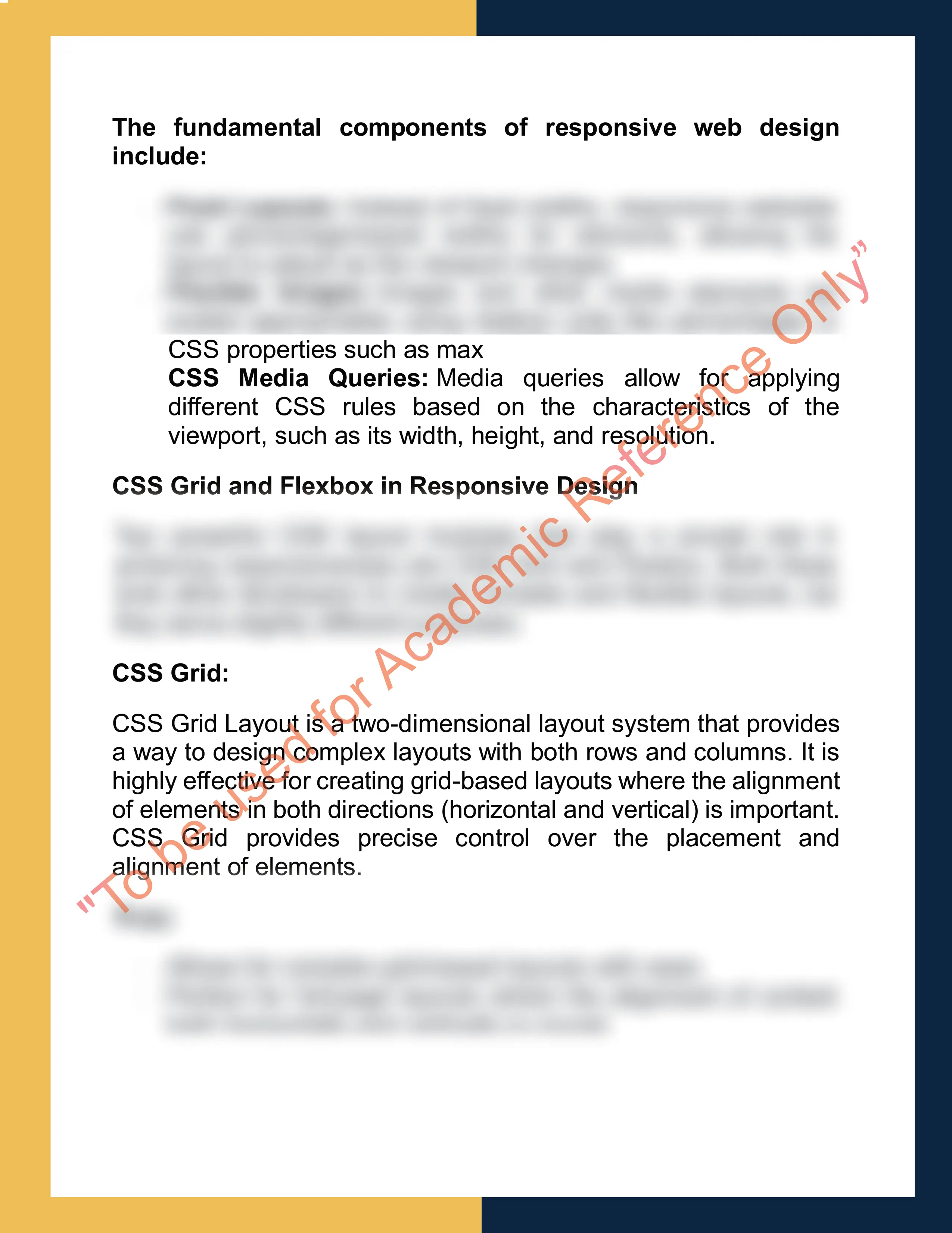 Assignment sample solution of CSIT112 - Web Design and Development 1