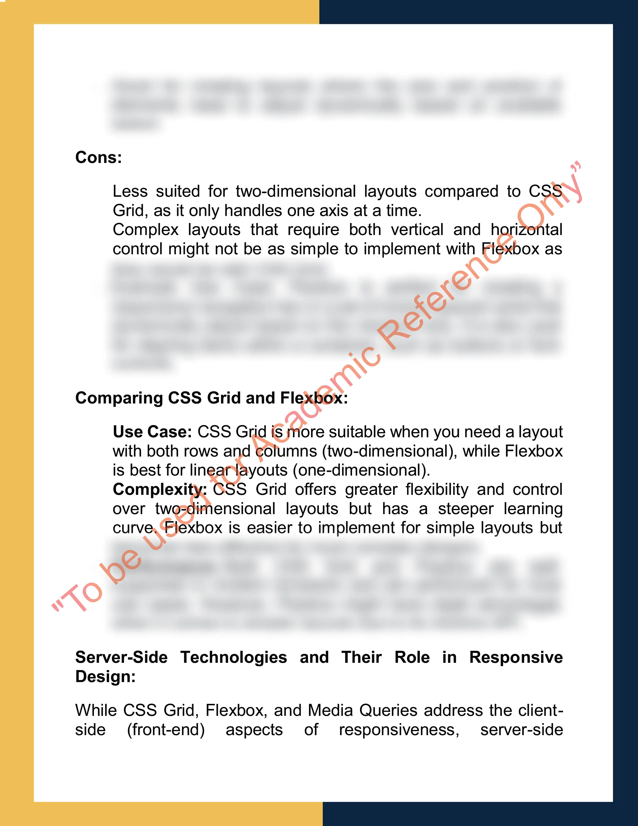 Assignment sample solution of CSIT112 - Web Design and Development 3
