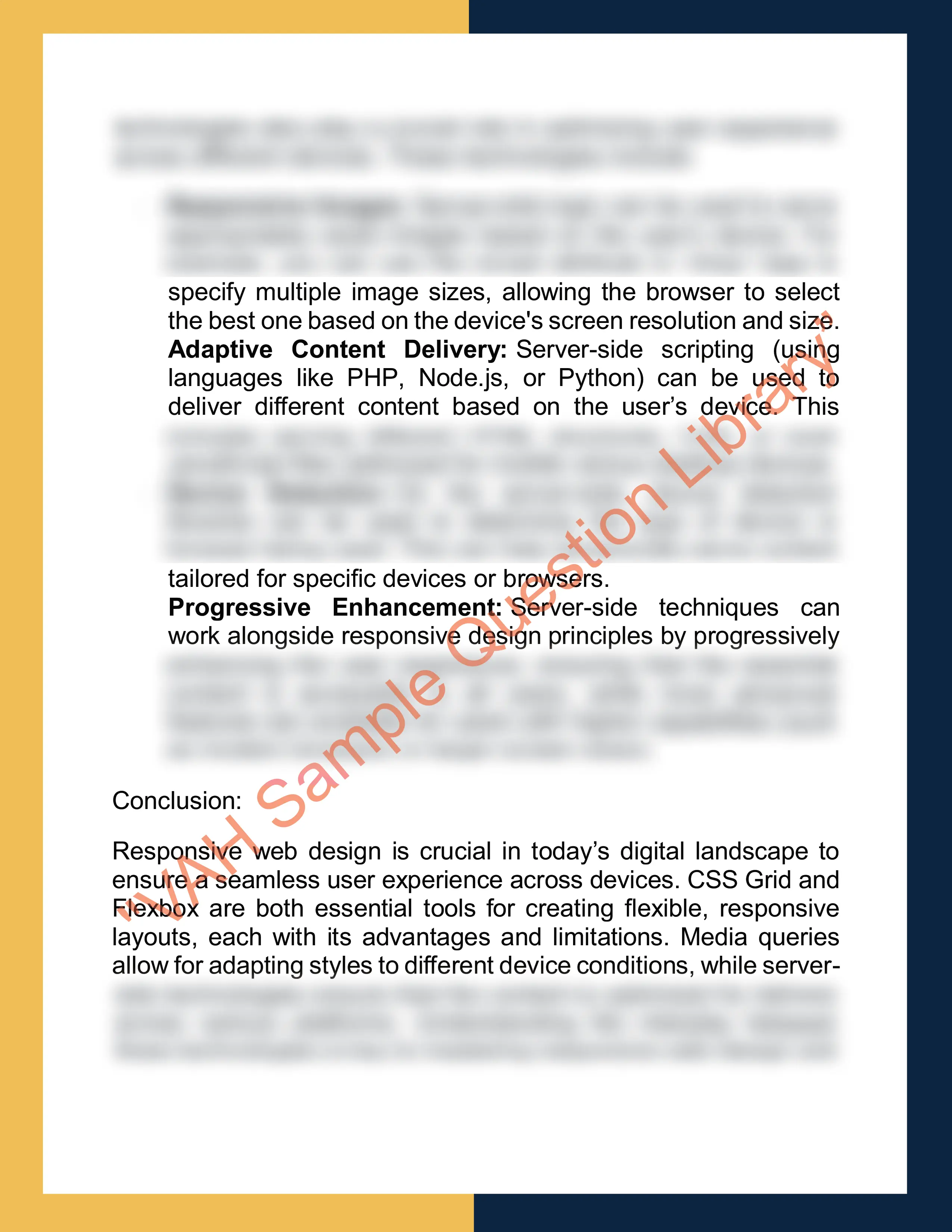 Assignment sample solution of CSIT112 - Web Design and Development 4
