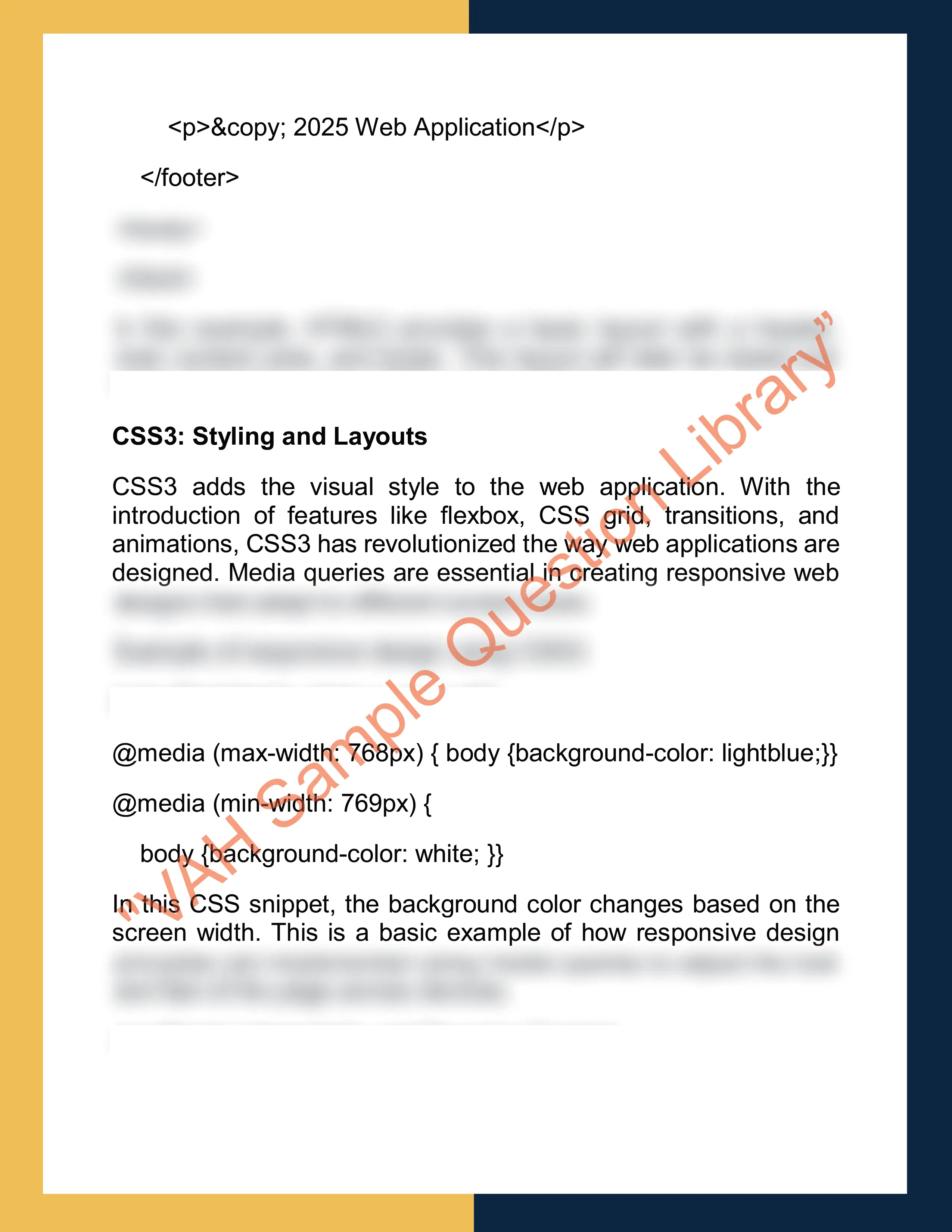 Assignment sample solution of course code CT6002 - Web Programming and Design 2