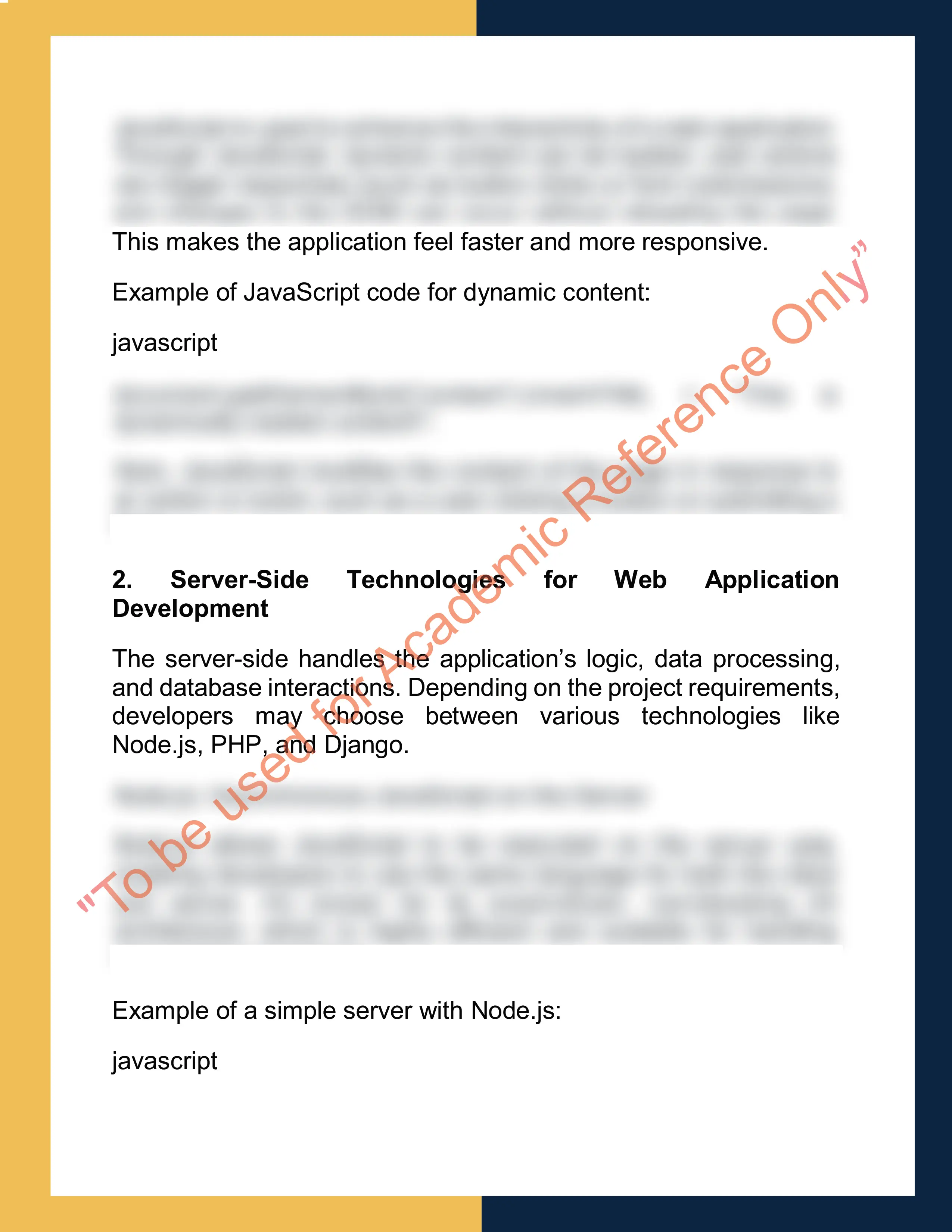 Assignment sample solution of course code CT6002 - Web Programming and Design 3
