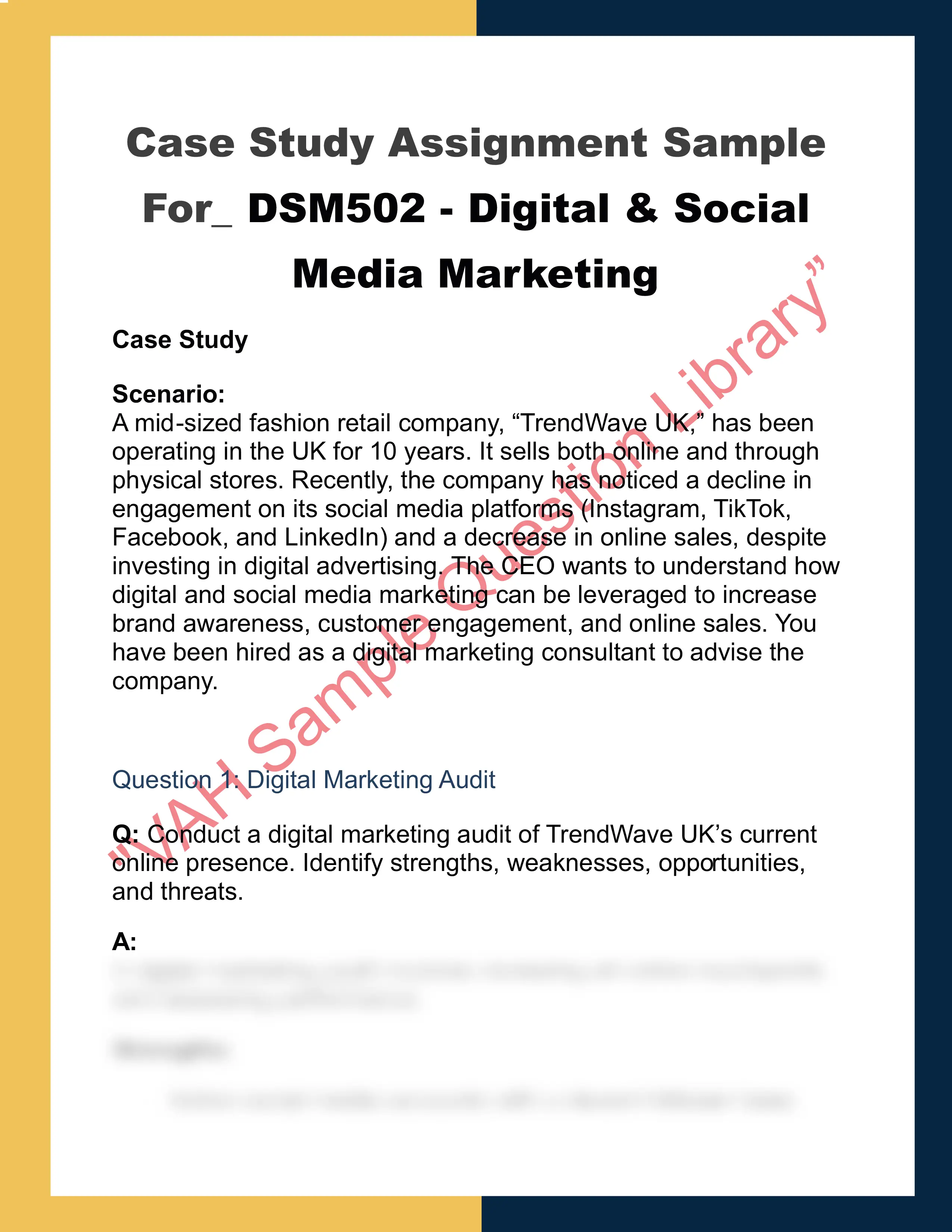 DSM502 - Digital & Social  Media Marketing 0