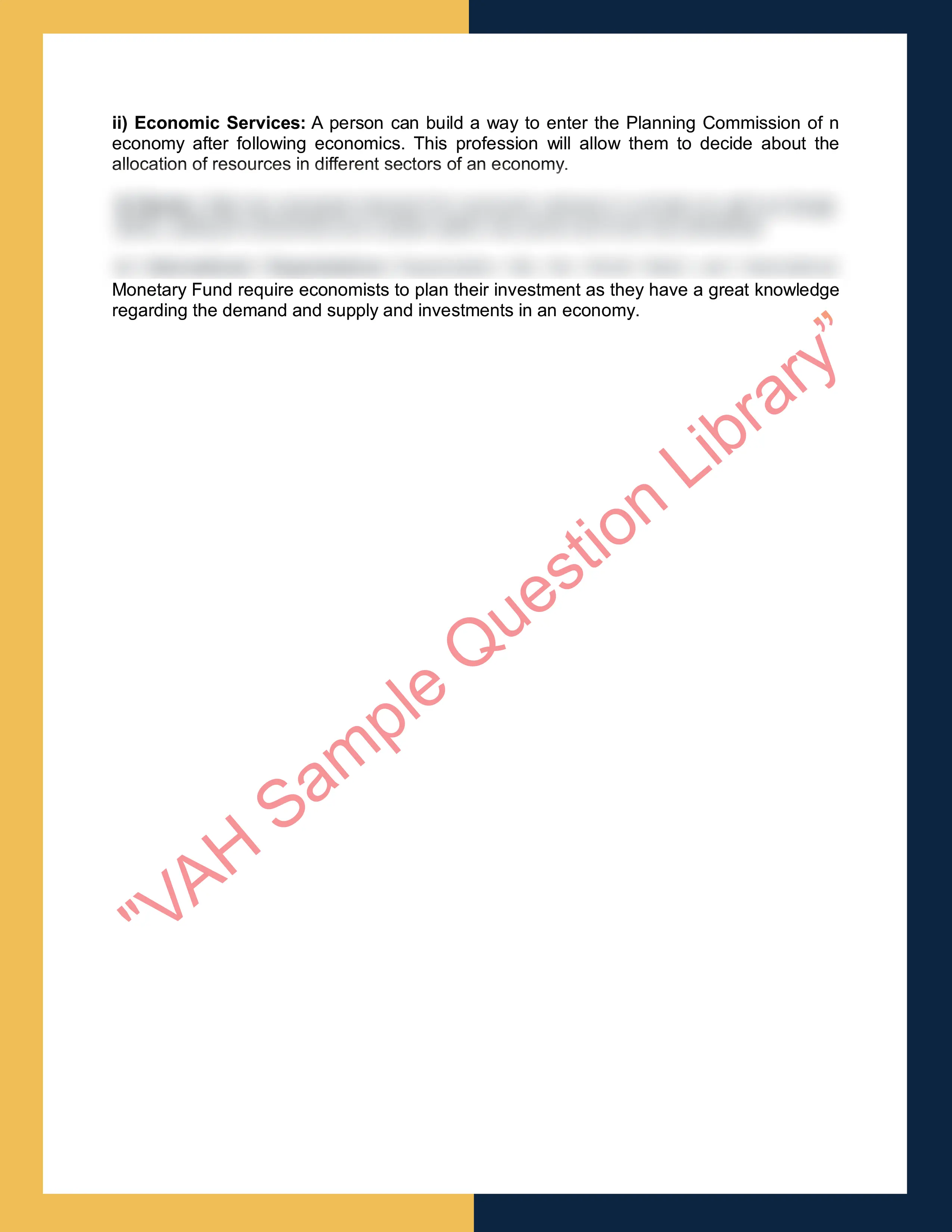 Assignment question answer sample of Course - ECONOMICS Online writing assignment help 2