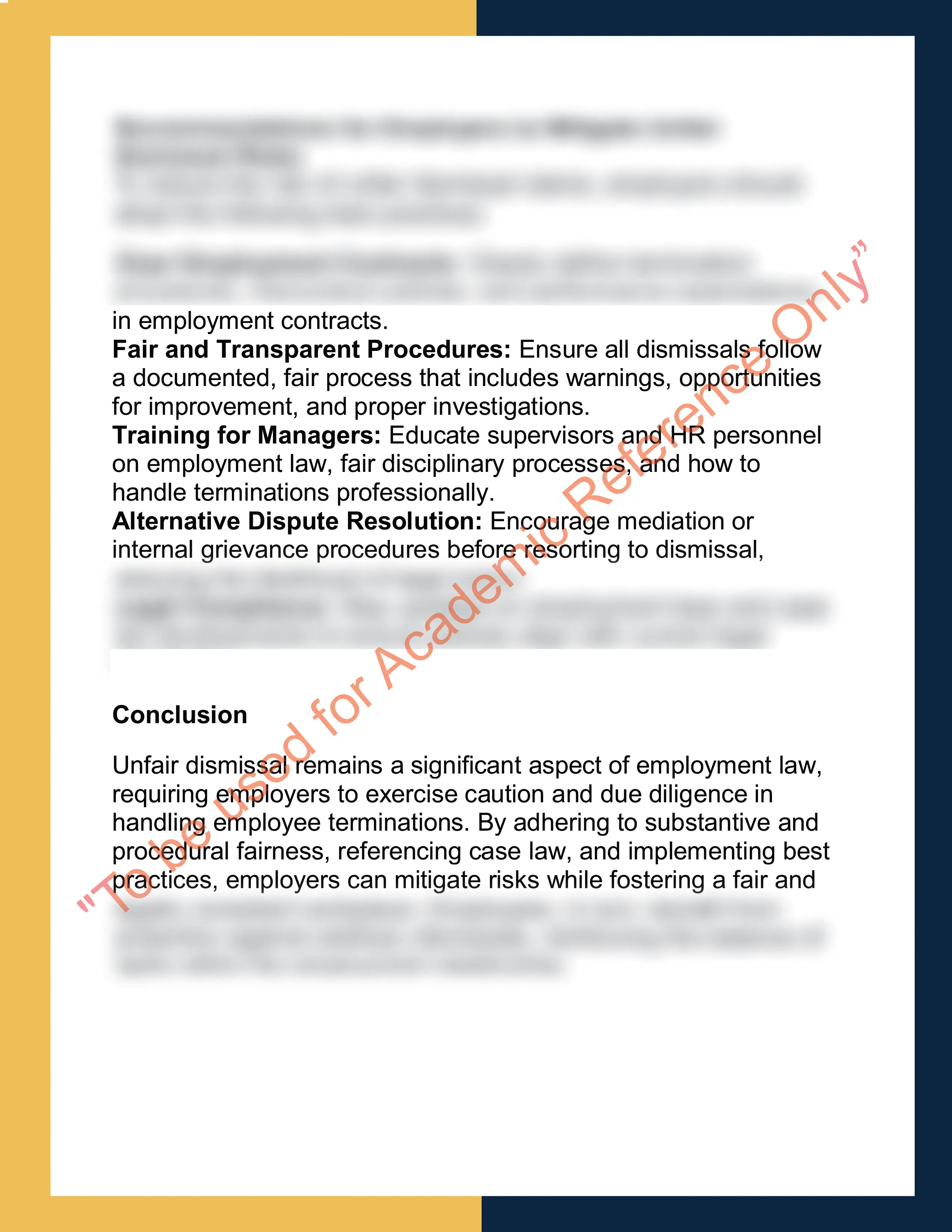 Assignment sample solution of EMPLAW101 - Employment Law 3