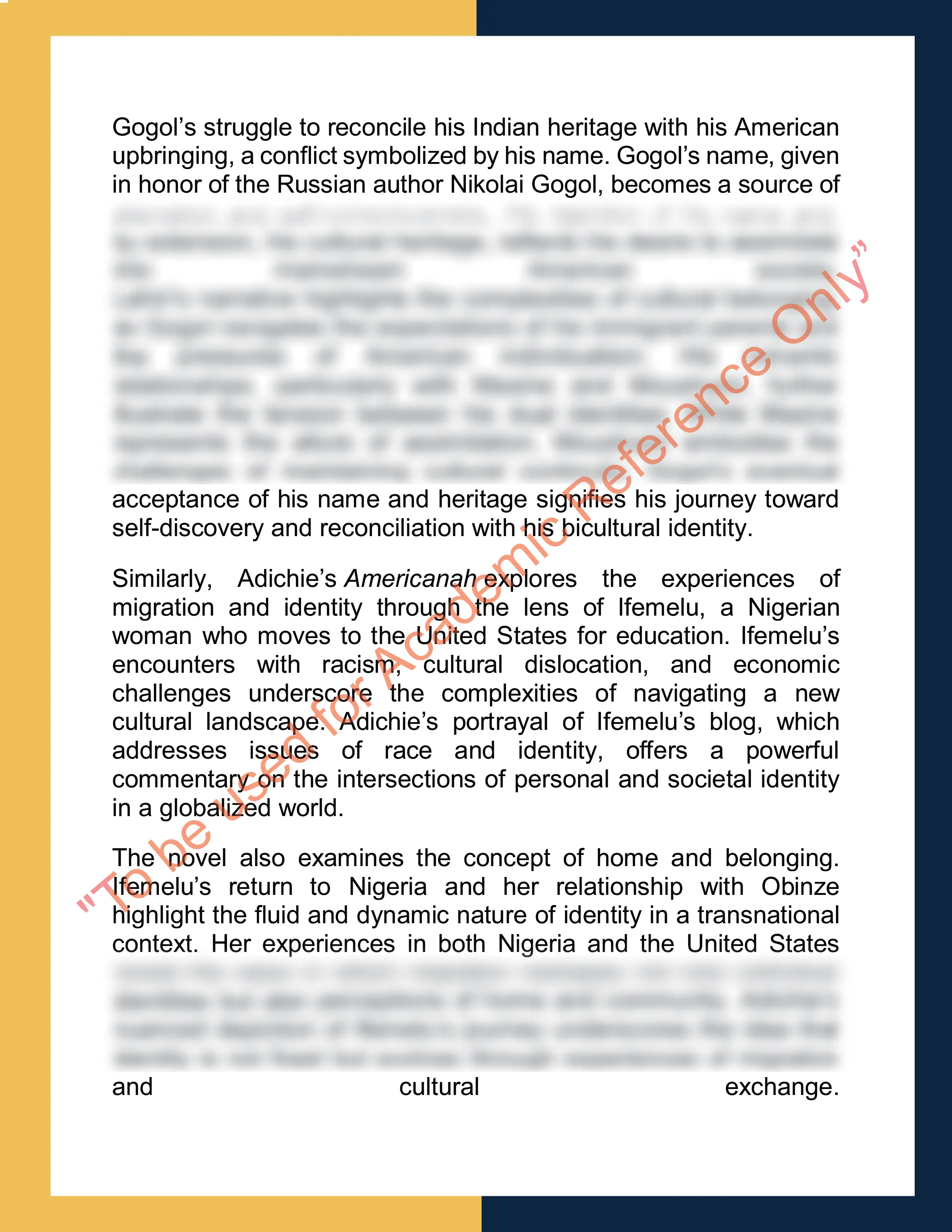 Assignment sample solution of ENG710 - World Literature: Transnational Perspectives 1