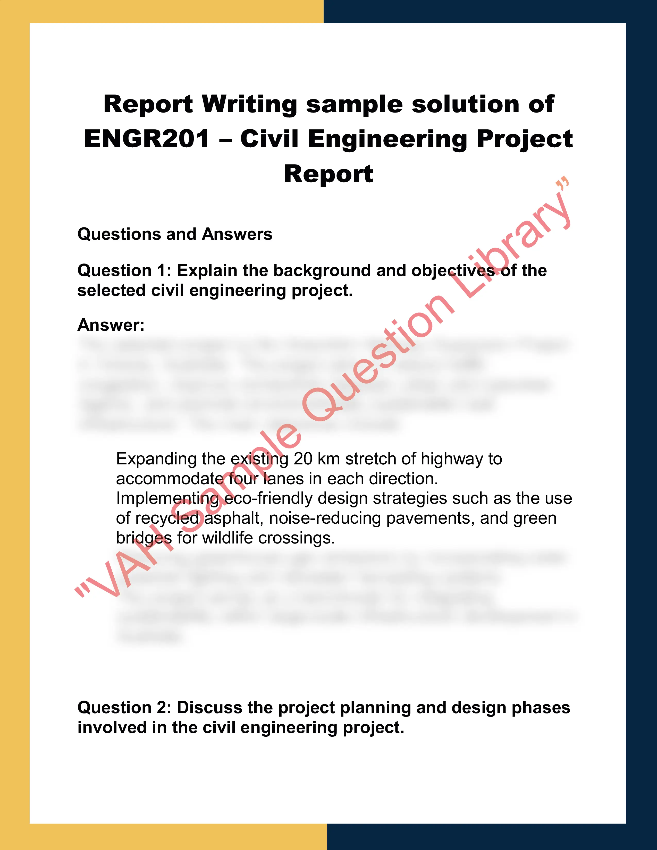 ENGR201 – Civil Engineering Project  Report 0