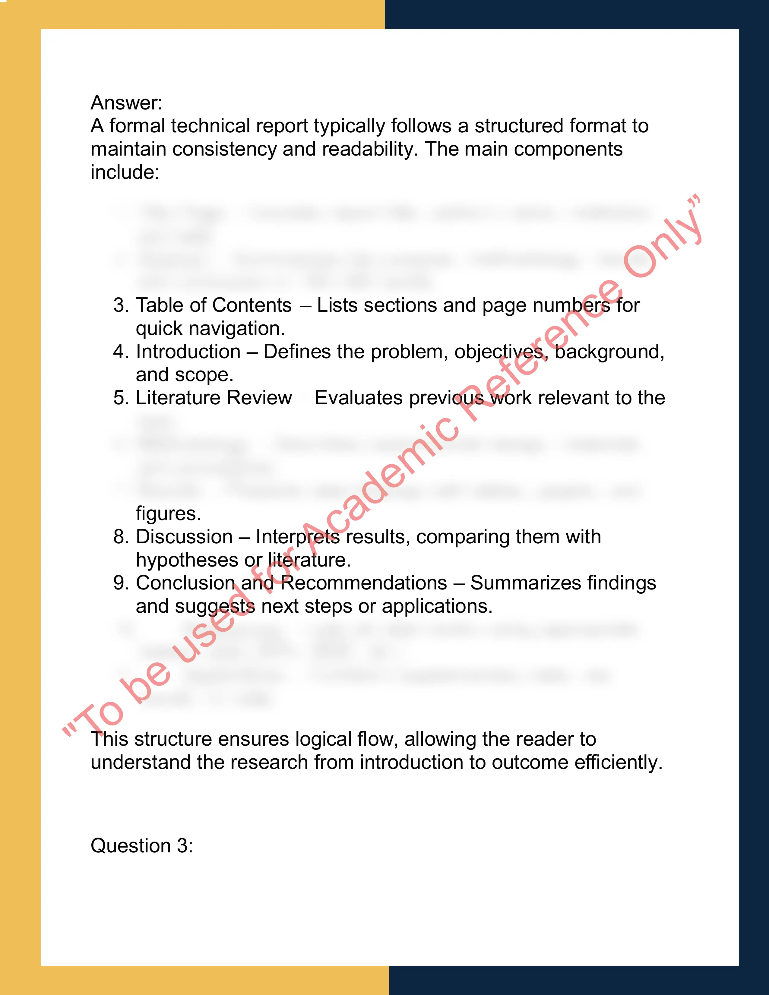 ENGR601 Technical Writing and  Research Reporting 1