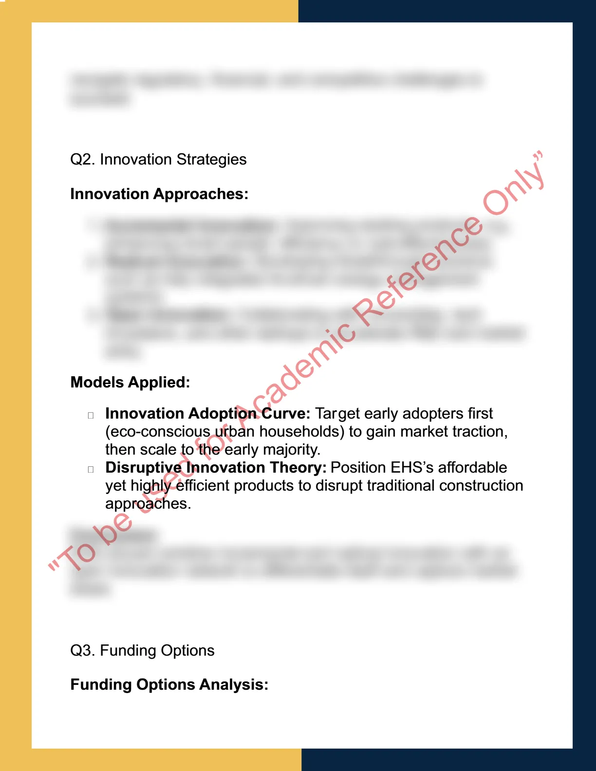 ENTR6001 – Entrepreneurship  & Innovation Management 3
