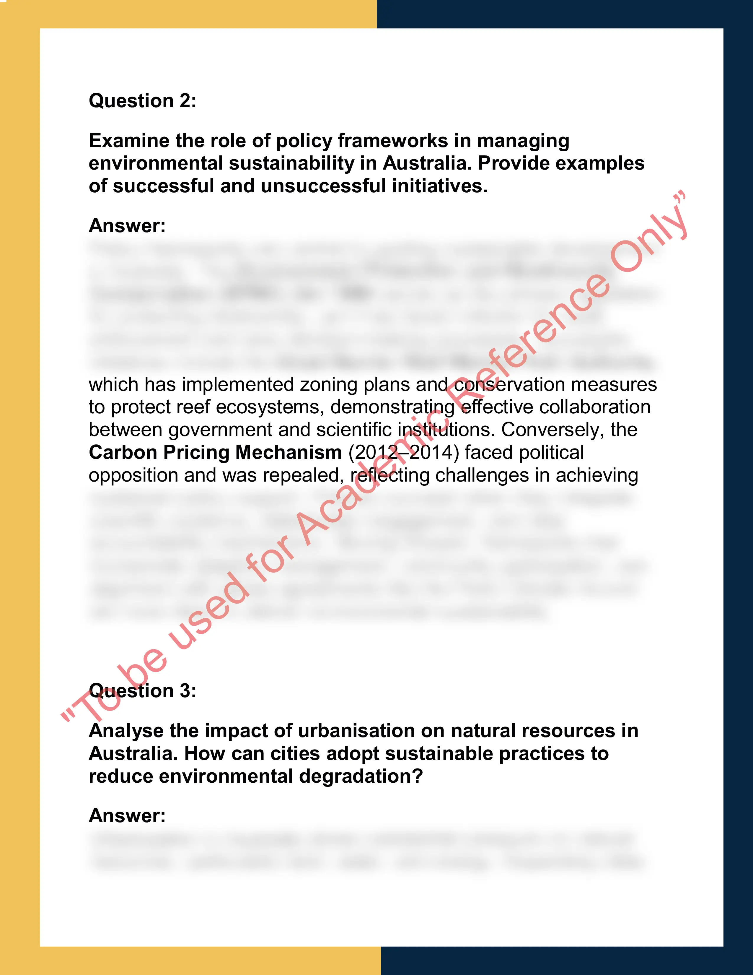 ENV201 – Environmental Studies  Report 1