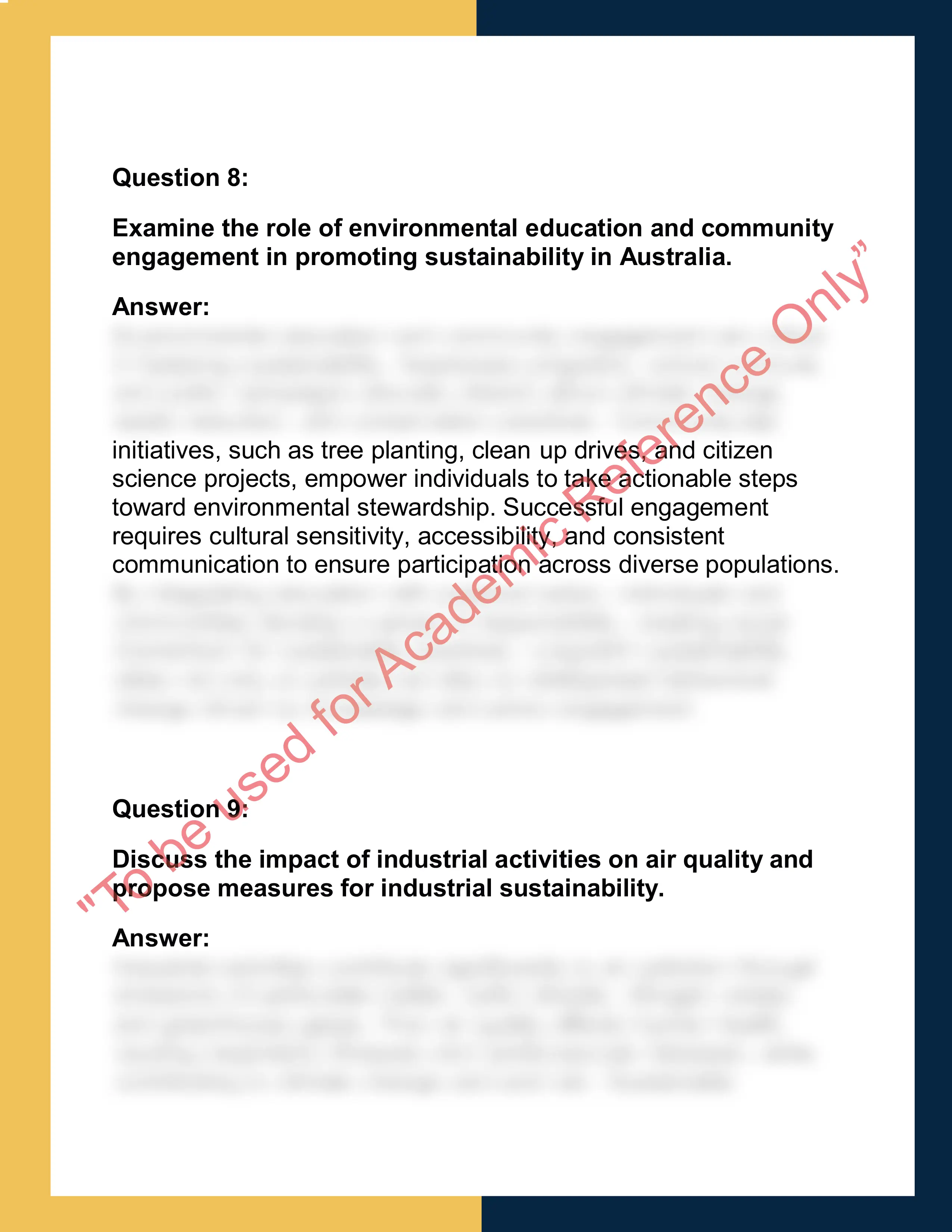 ENV201 – Environmental Studies  Report 5