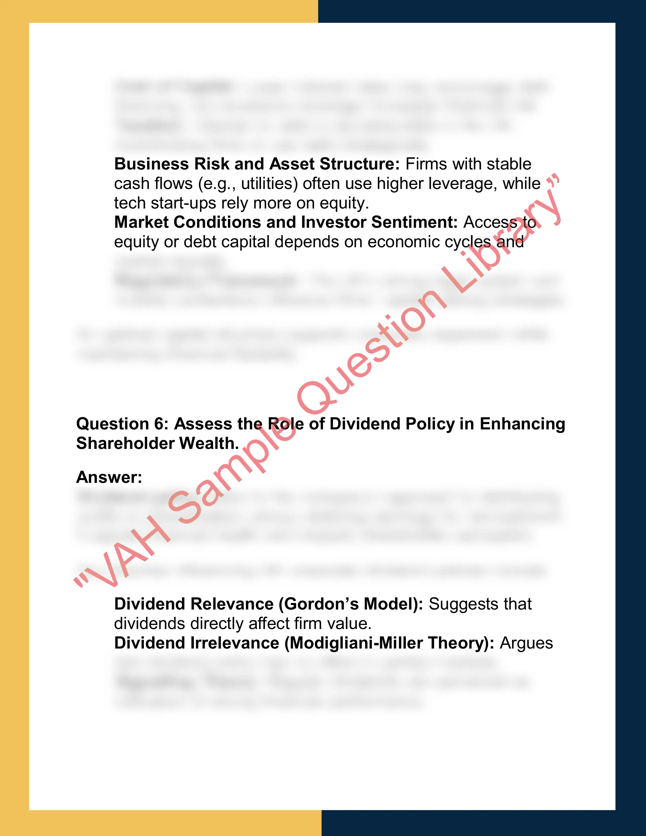 FIN101 – Principles of Finance  Report 4