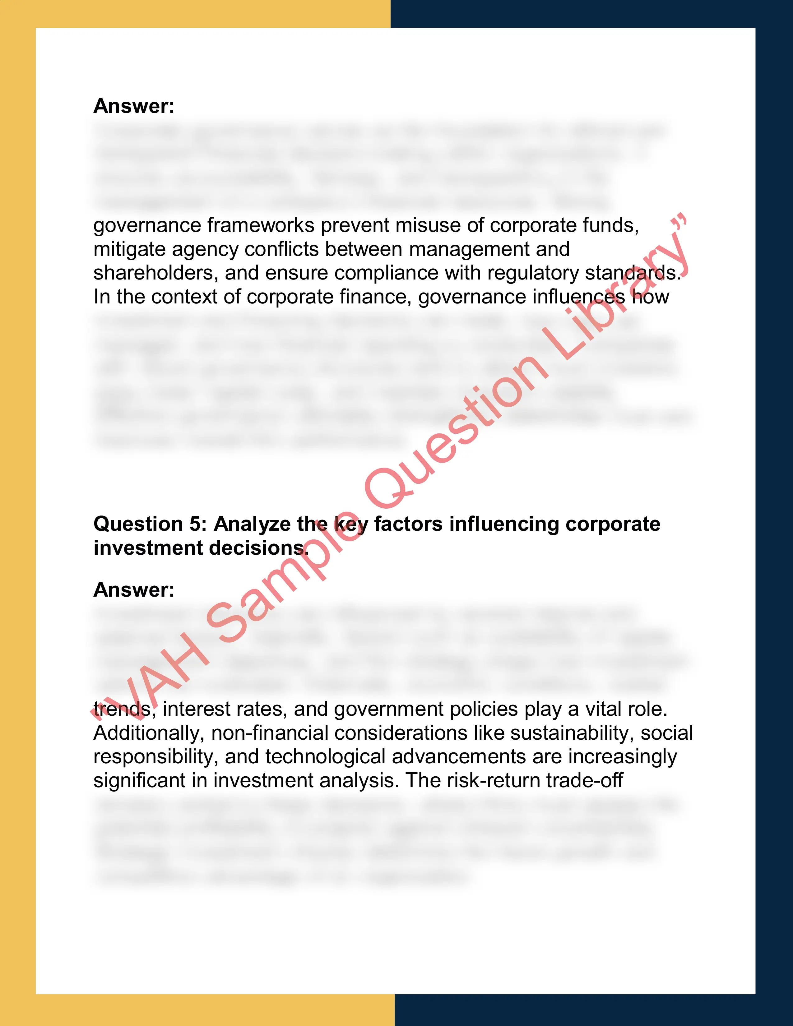 FIN201 – Corporate Finance Report 2