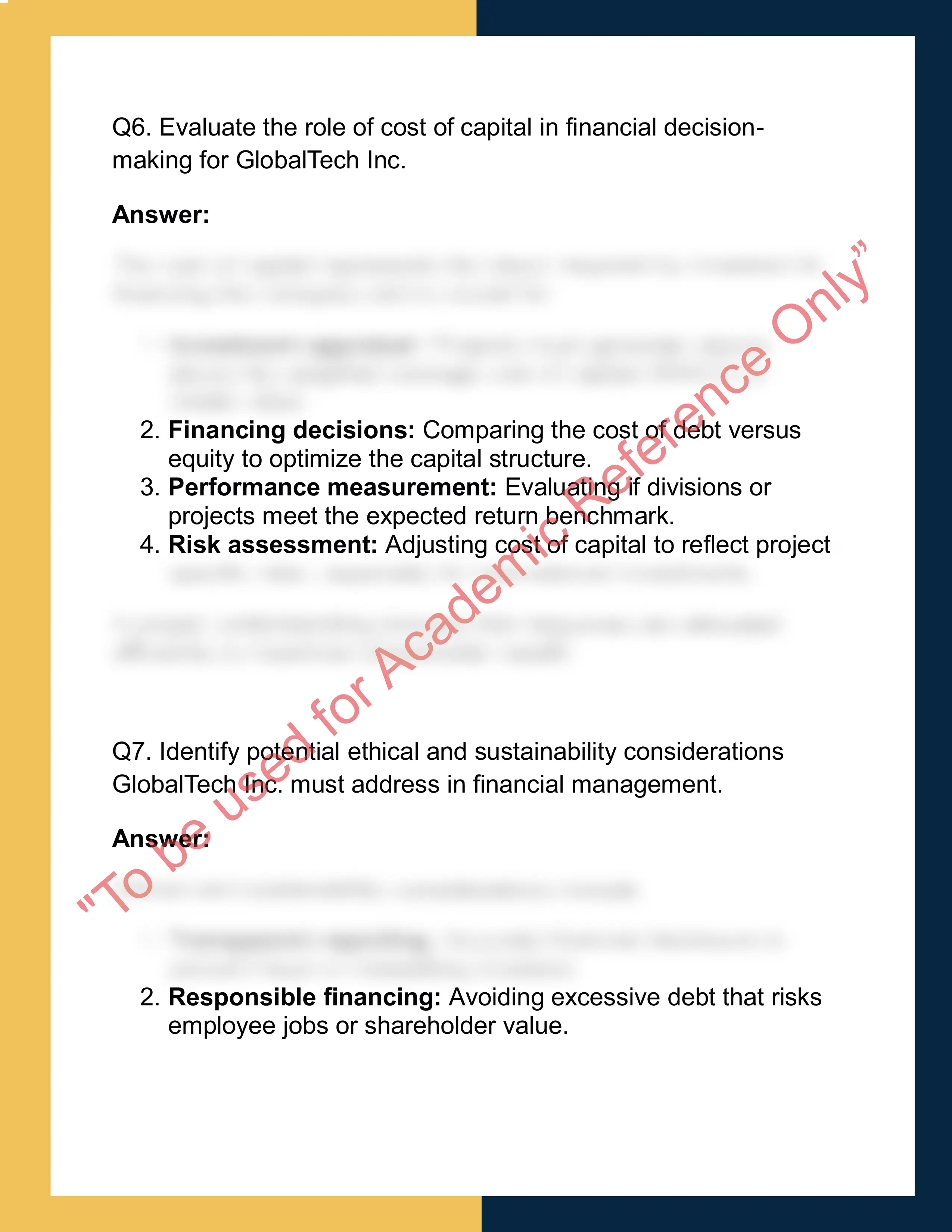 FINC602 – Financial  Management 5