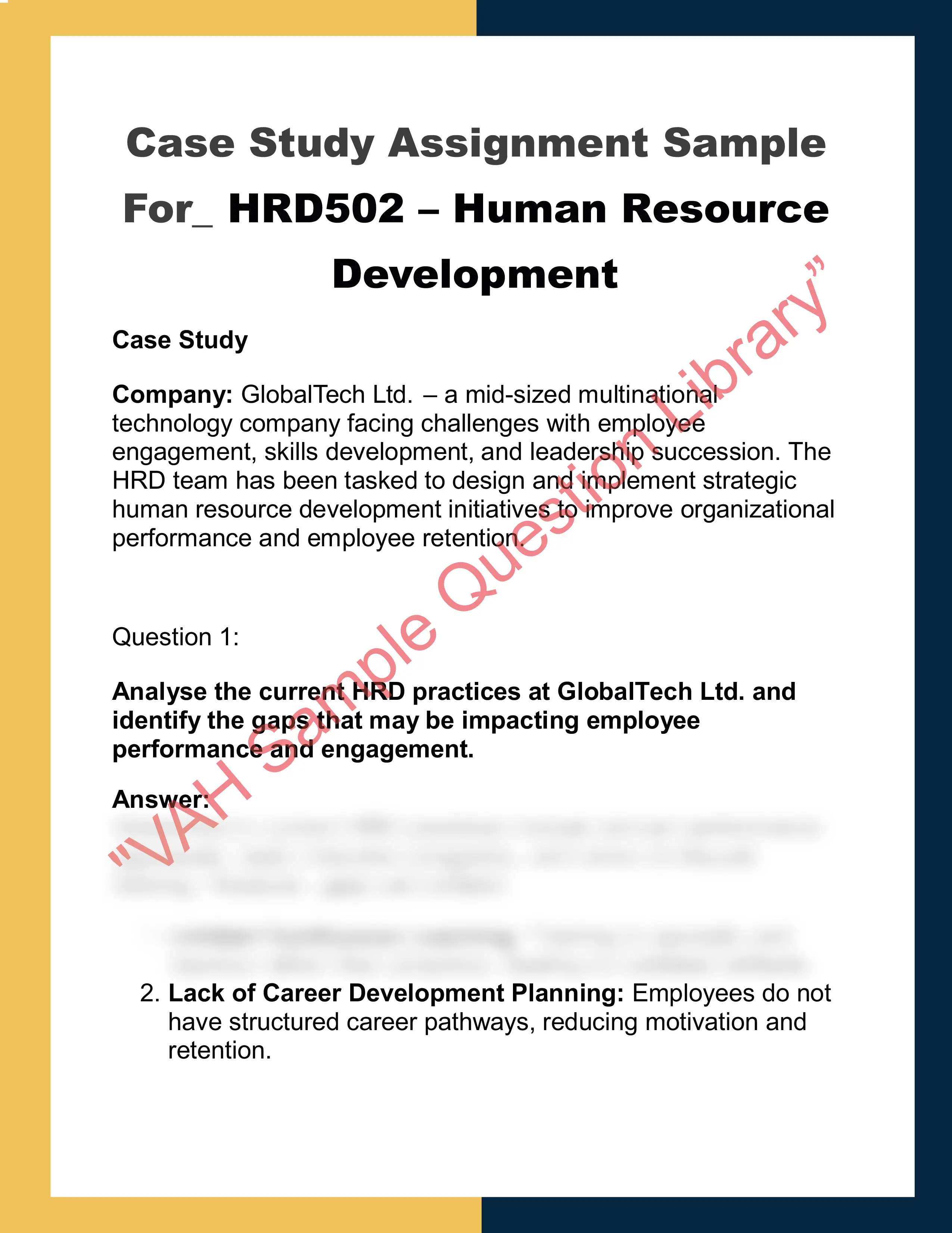 HRD502 – Human Resource  Development 0