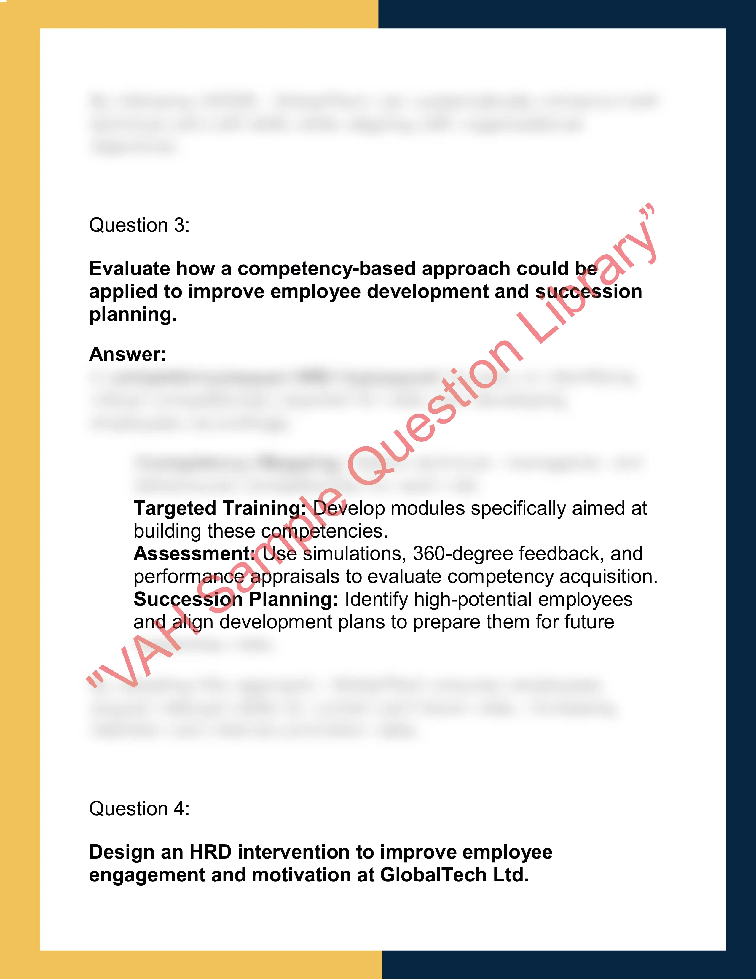 HRD502 – Human Resource  Development 2