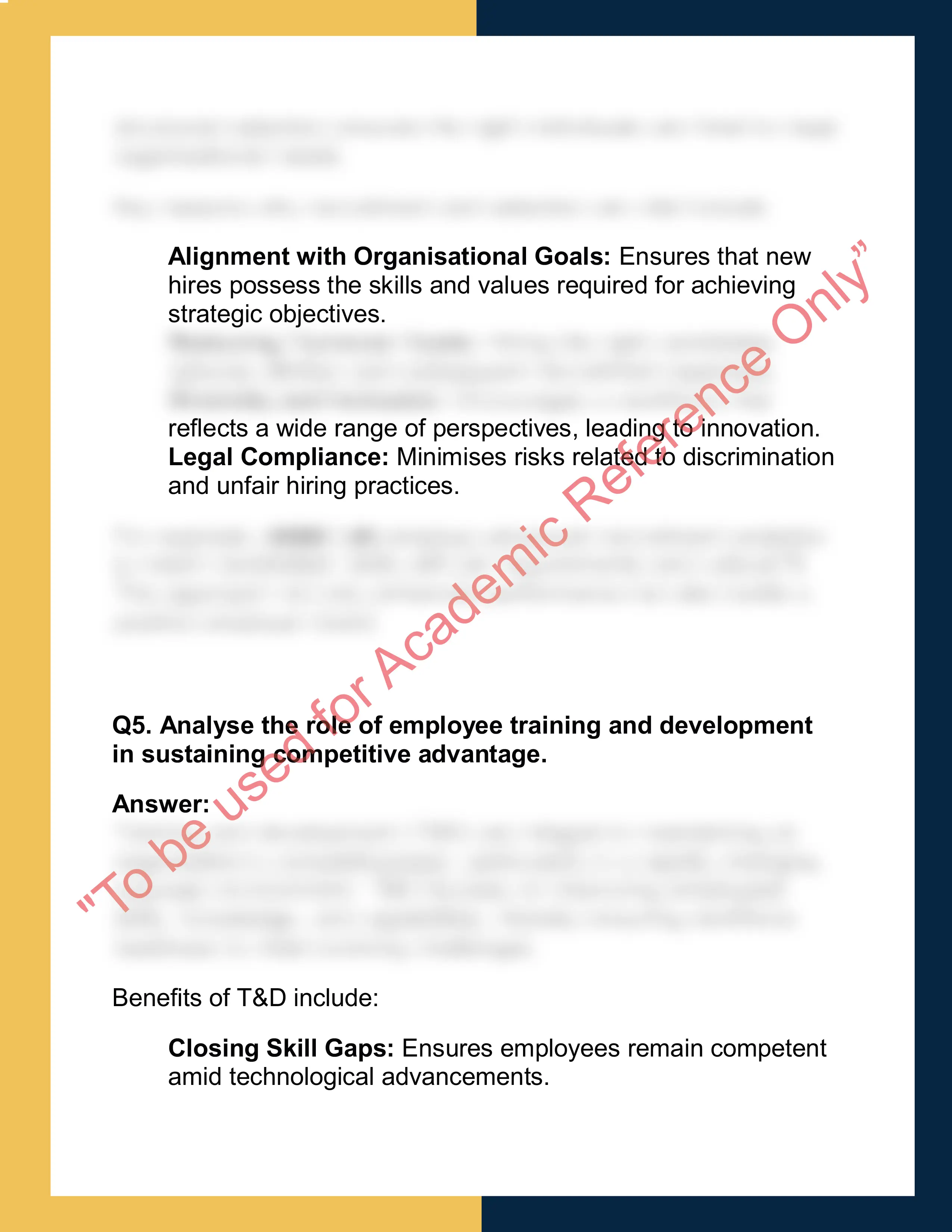 HRM101 – Human Resource Management Report 3