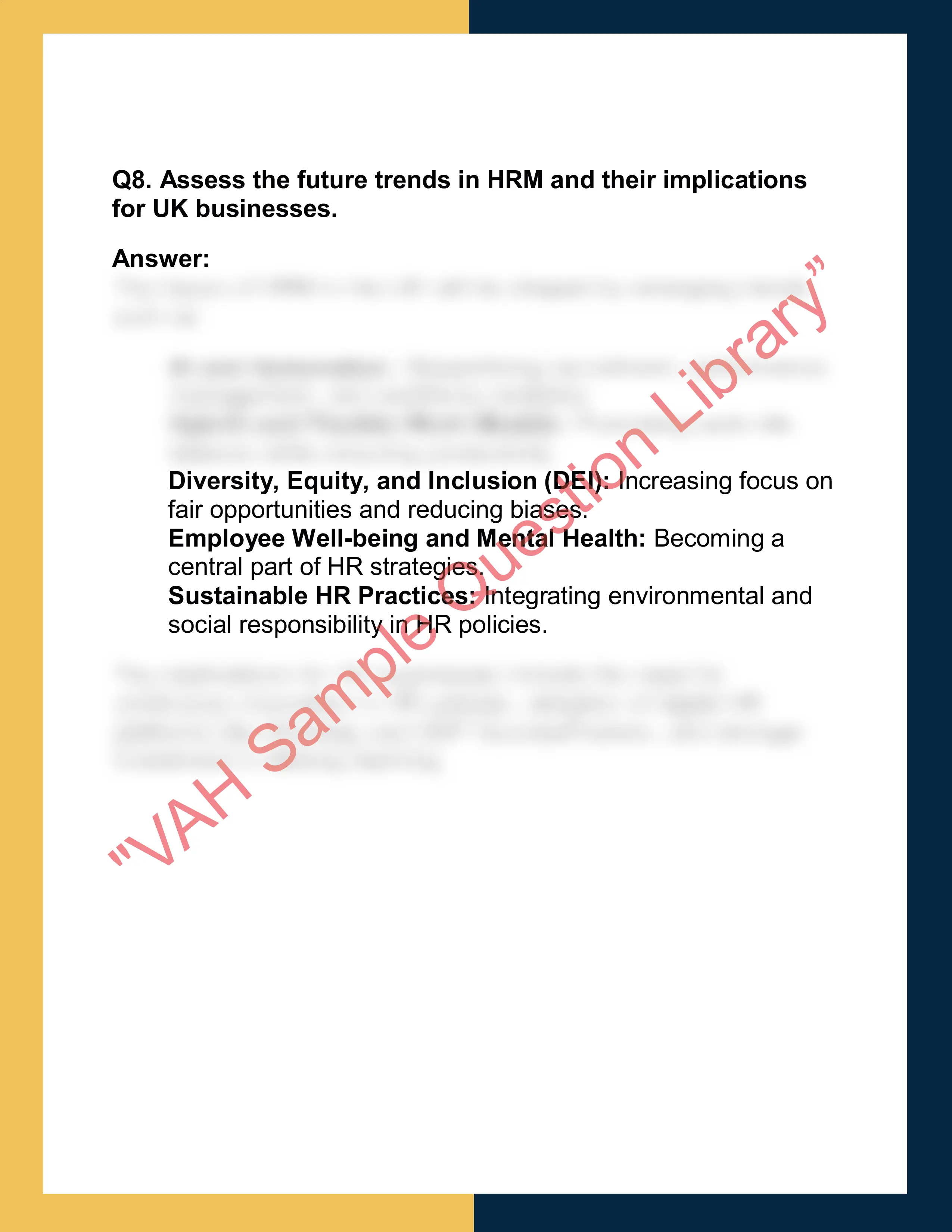 HRM101 – Human Resource Management Report 6