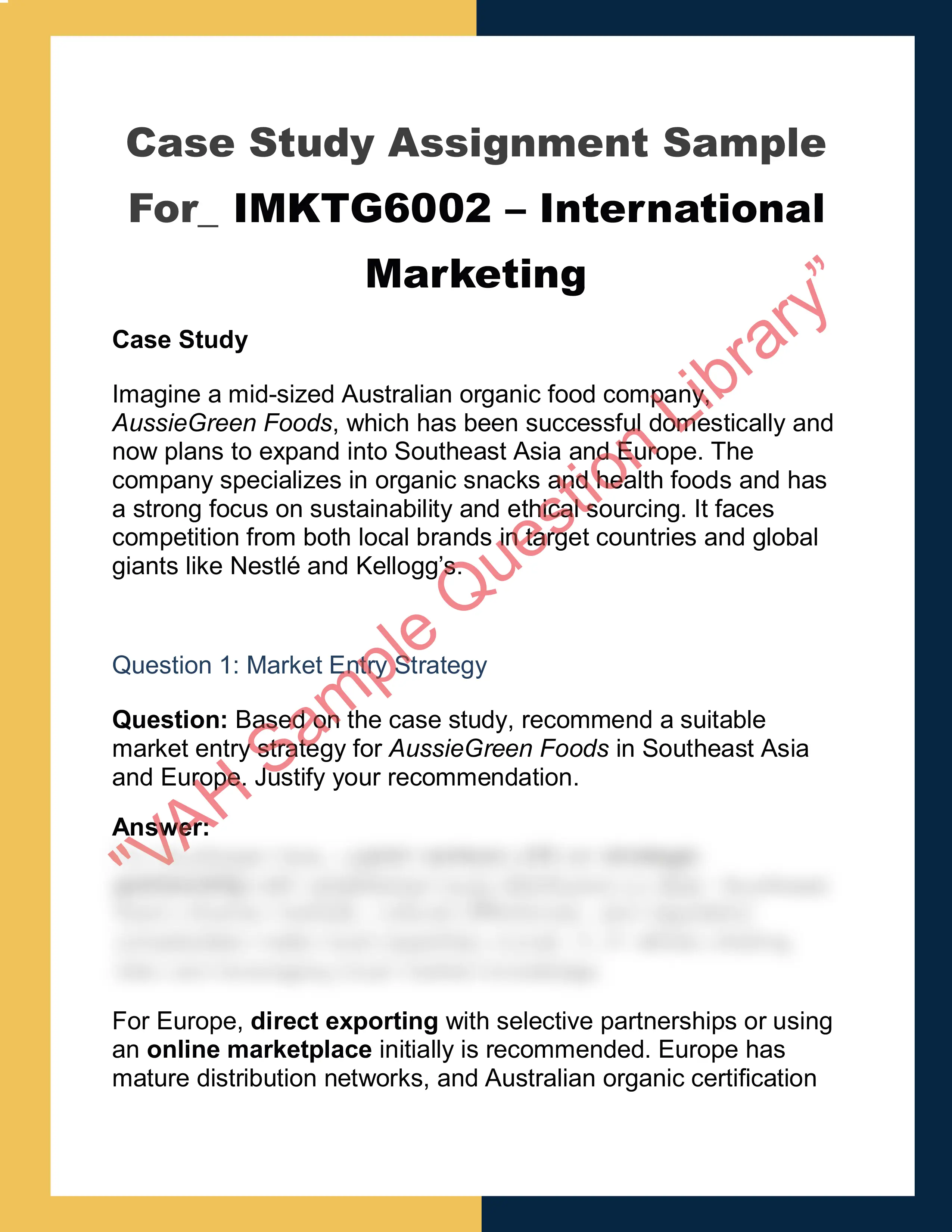 IMKTG6002 – International  Marketing 0