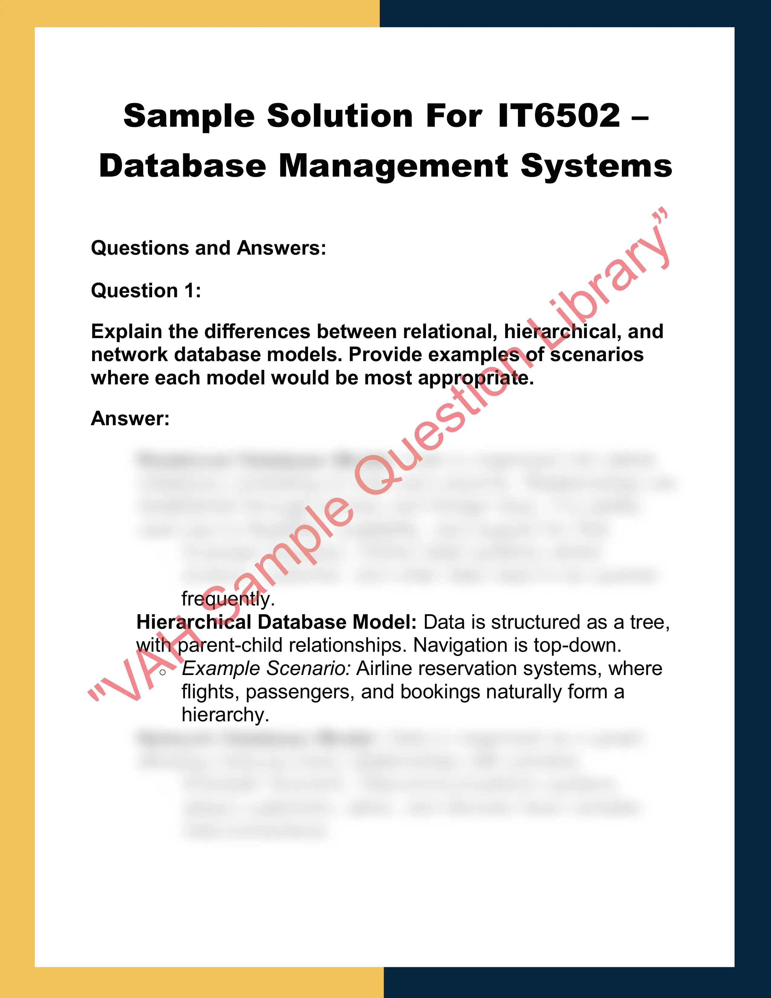 IT6502 – Database Management Systems 0
