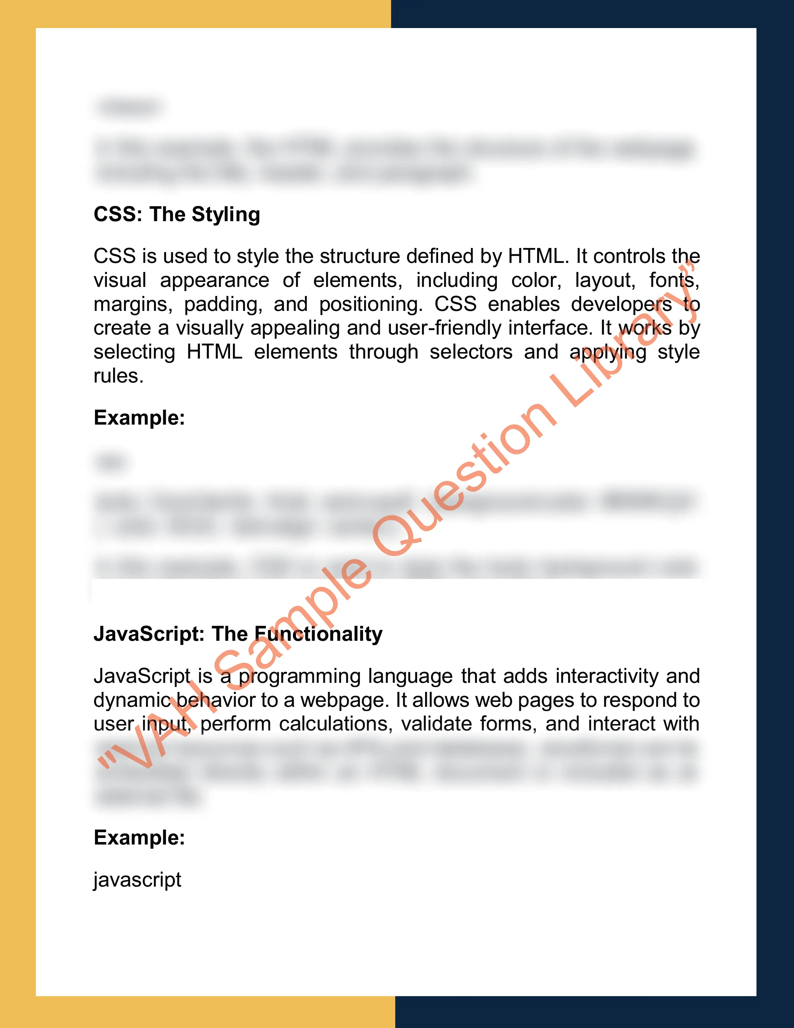 Assignment sample solution of ITC102 - Web Development and Design 2
