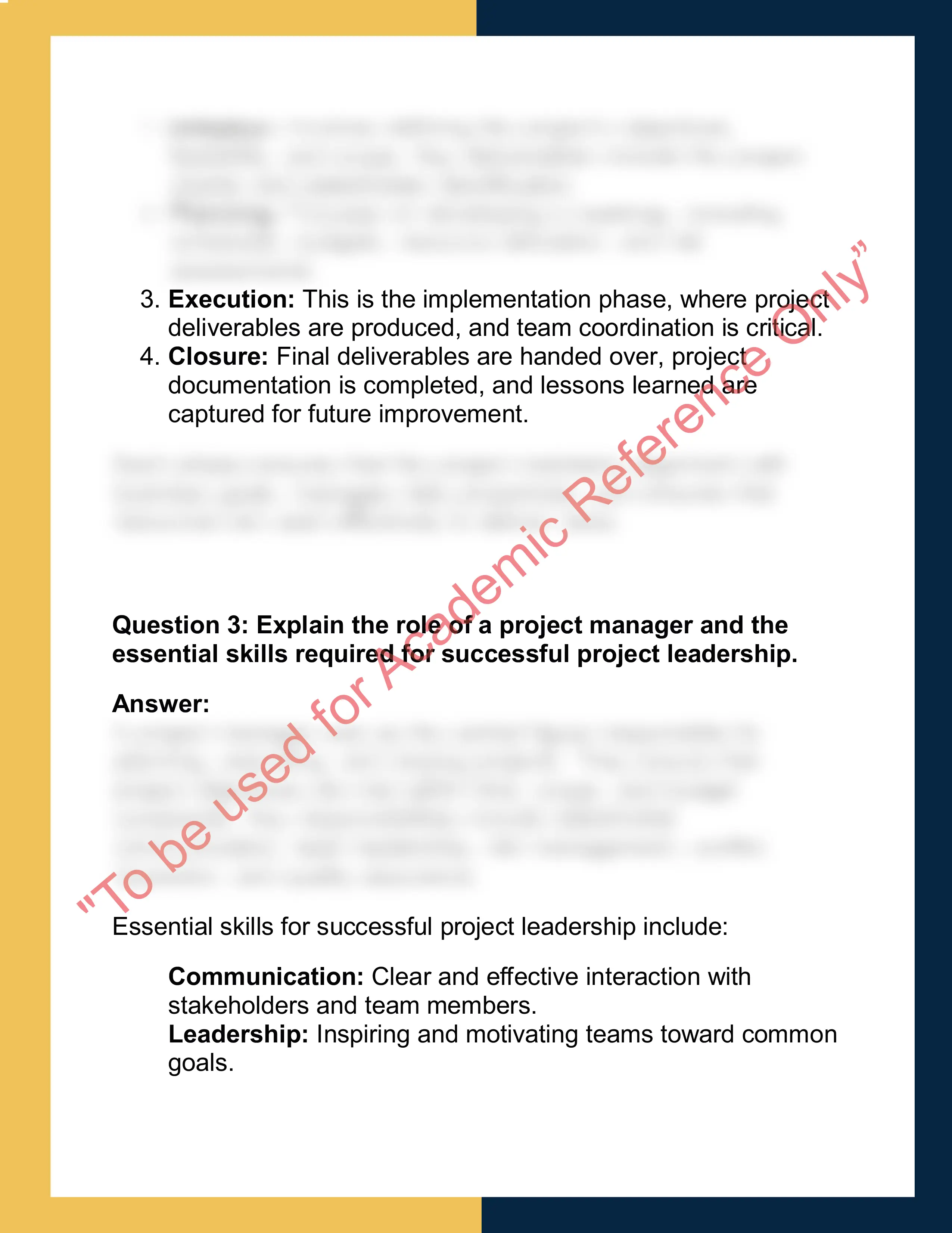 ITC201 – Project Management  Report 1