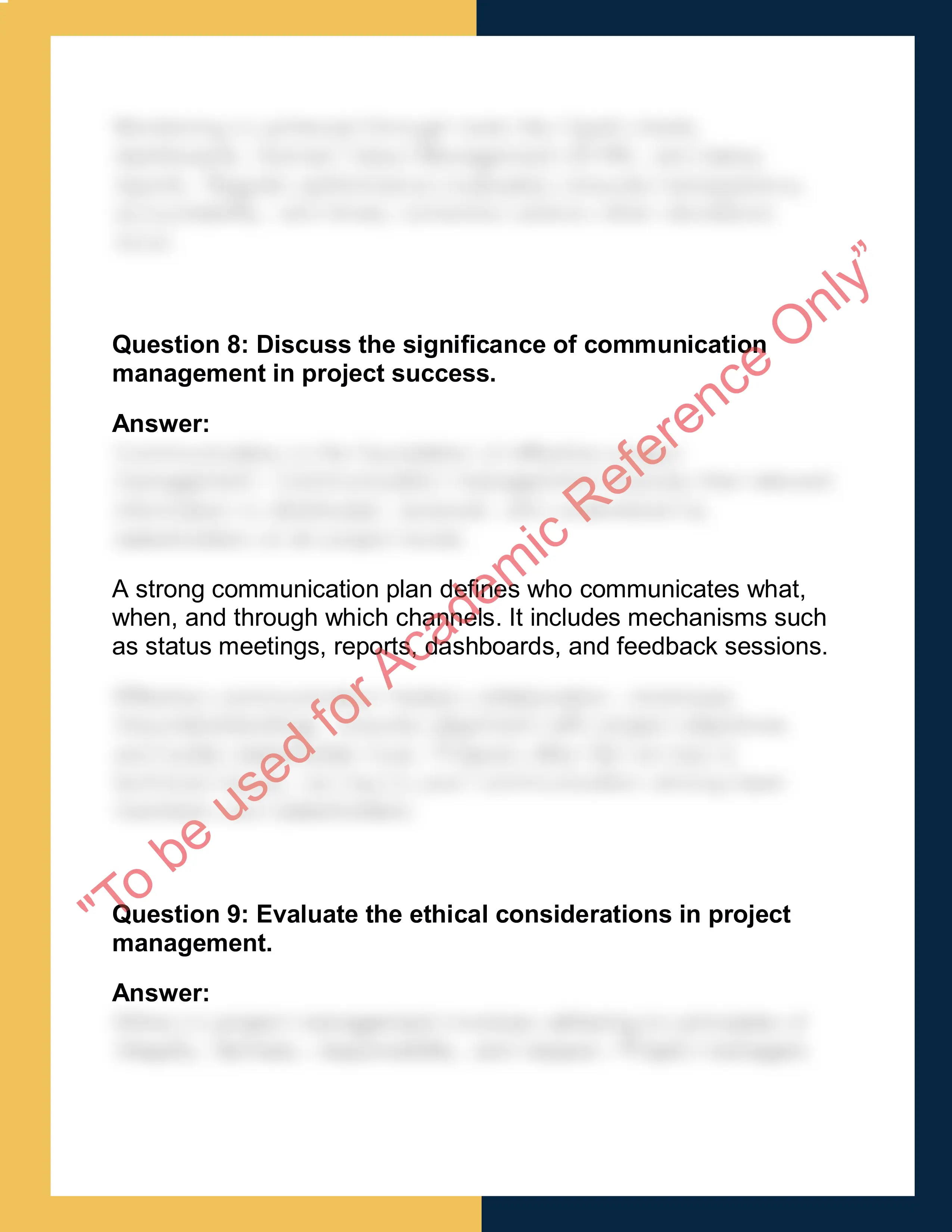 ITC201 – Project Management  Report 5