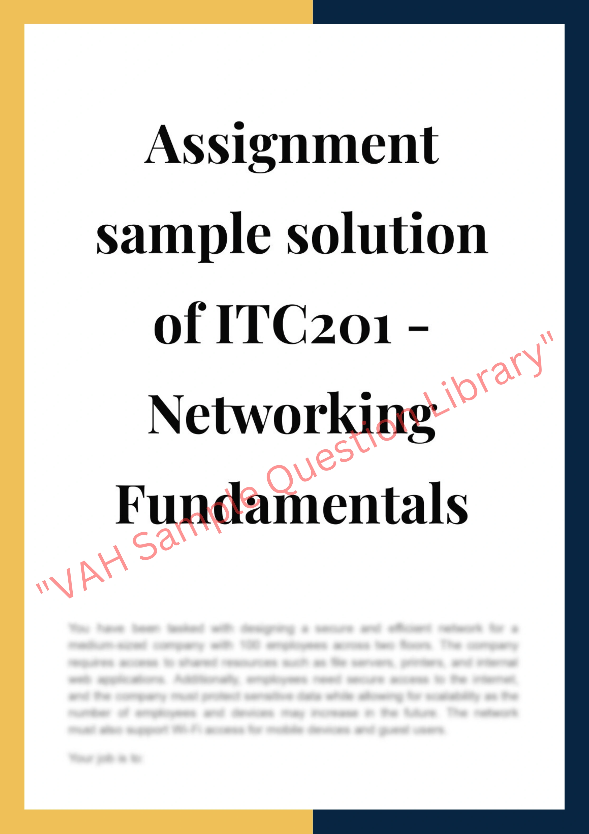 ITC201 - Networking Fundamentals 0