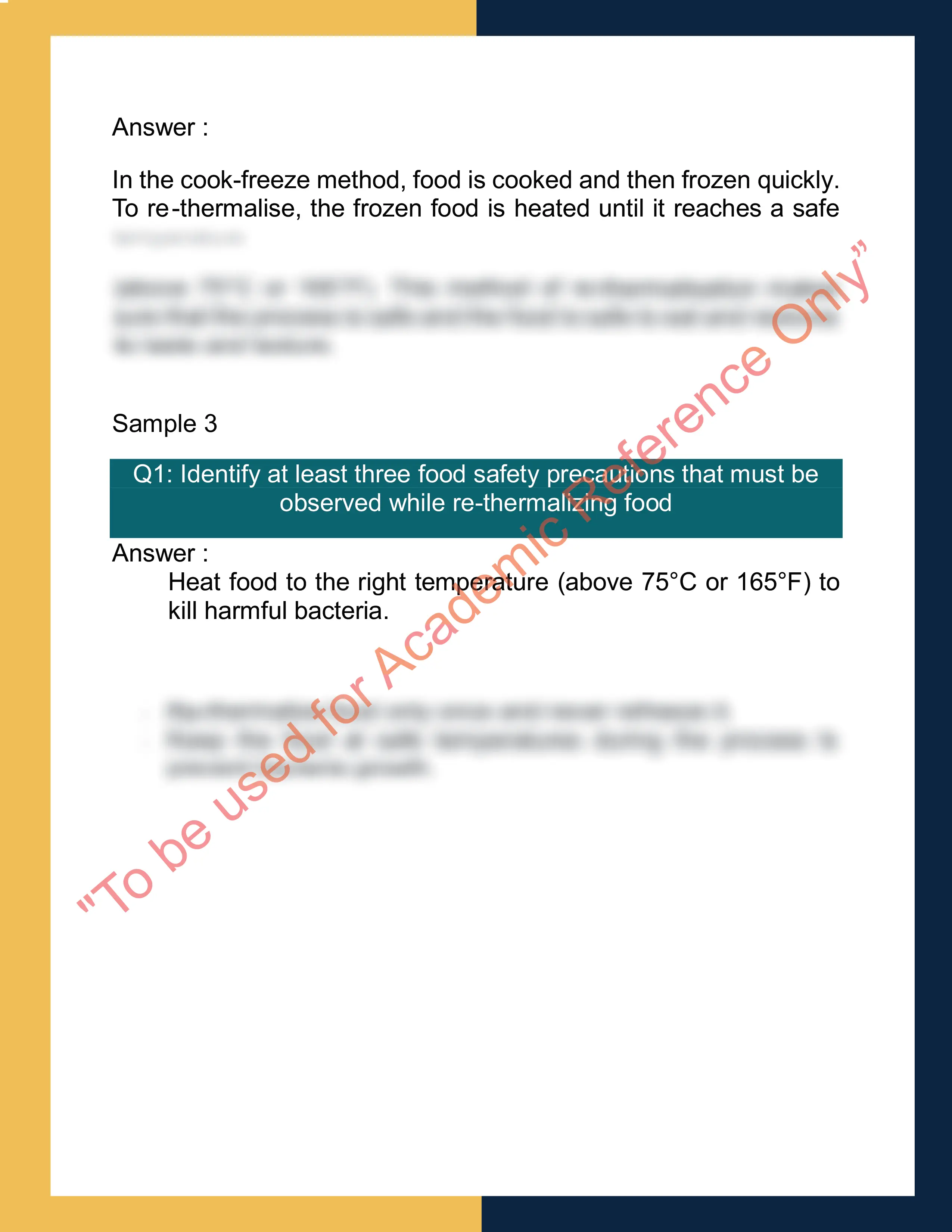 Sample Solution for SITHKOP013 - Plan cooking operations 1