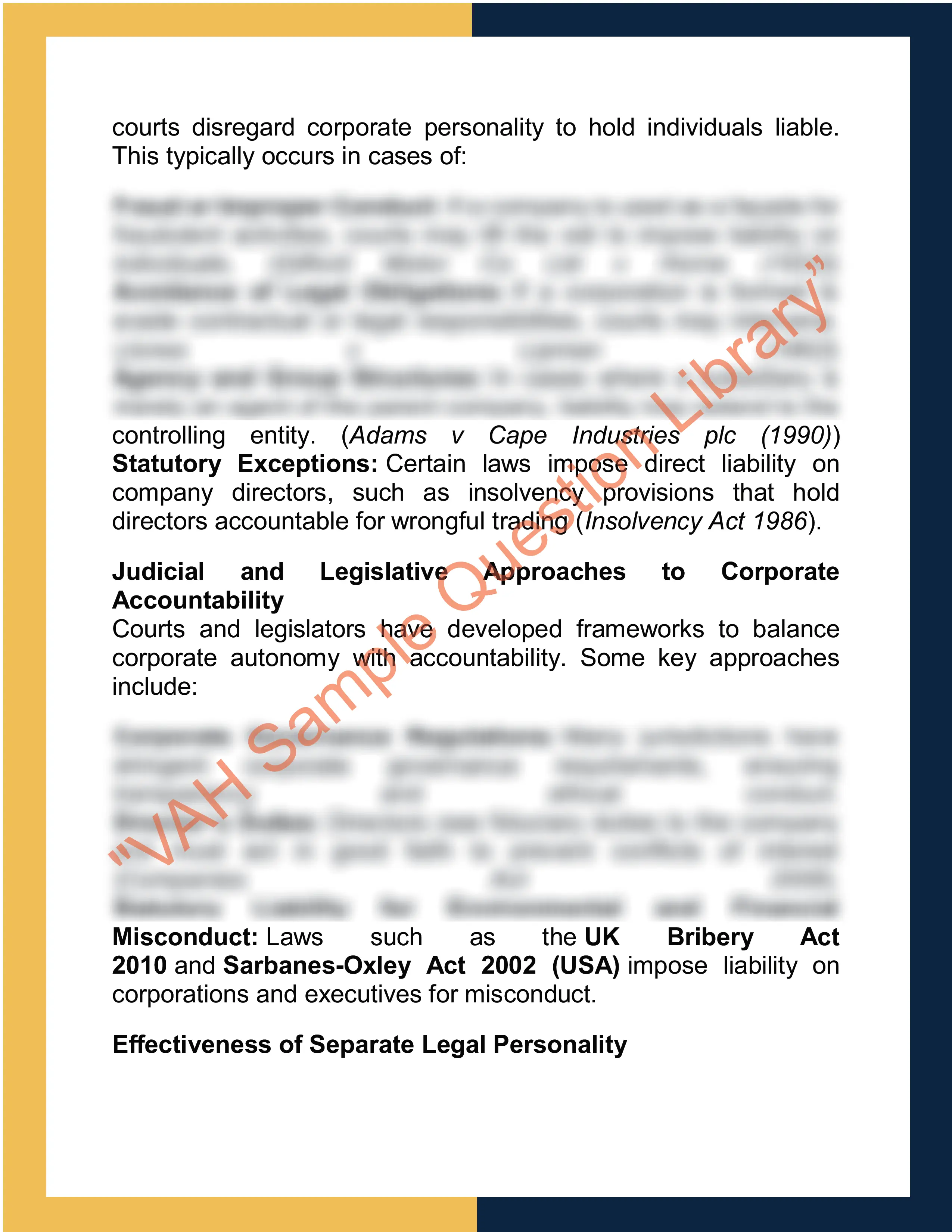 Assignment sample solution of CORPLA202 - Corporate Law 2