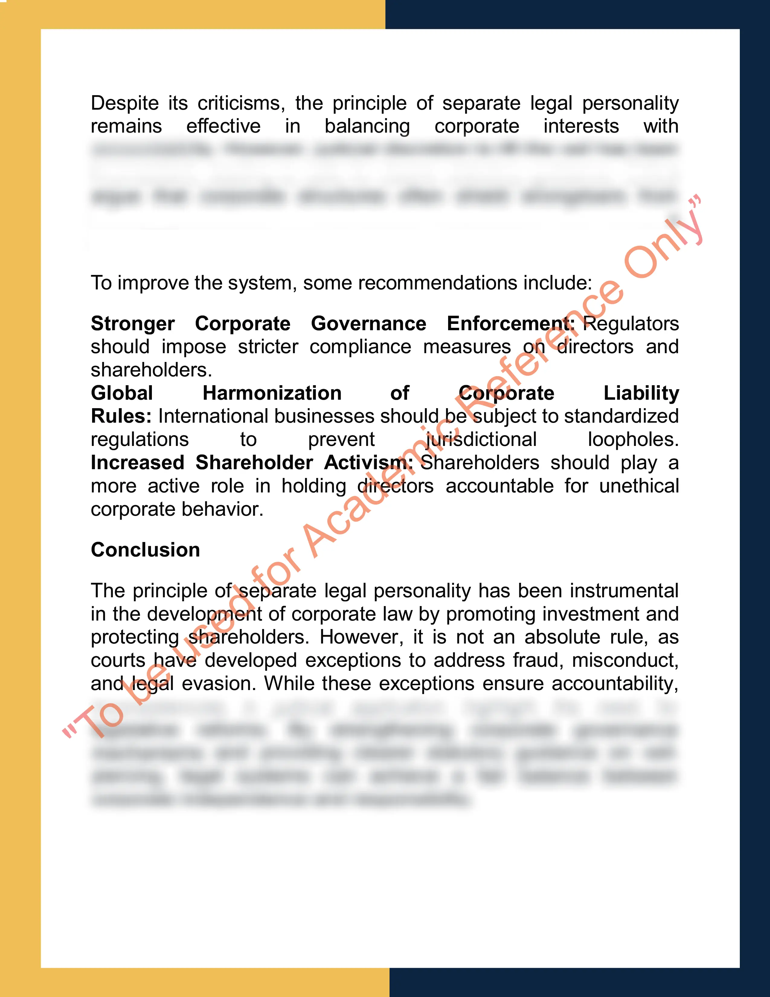 Assignment sample solution of CORPLA202 - Corporate Law 3