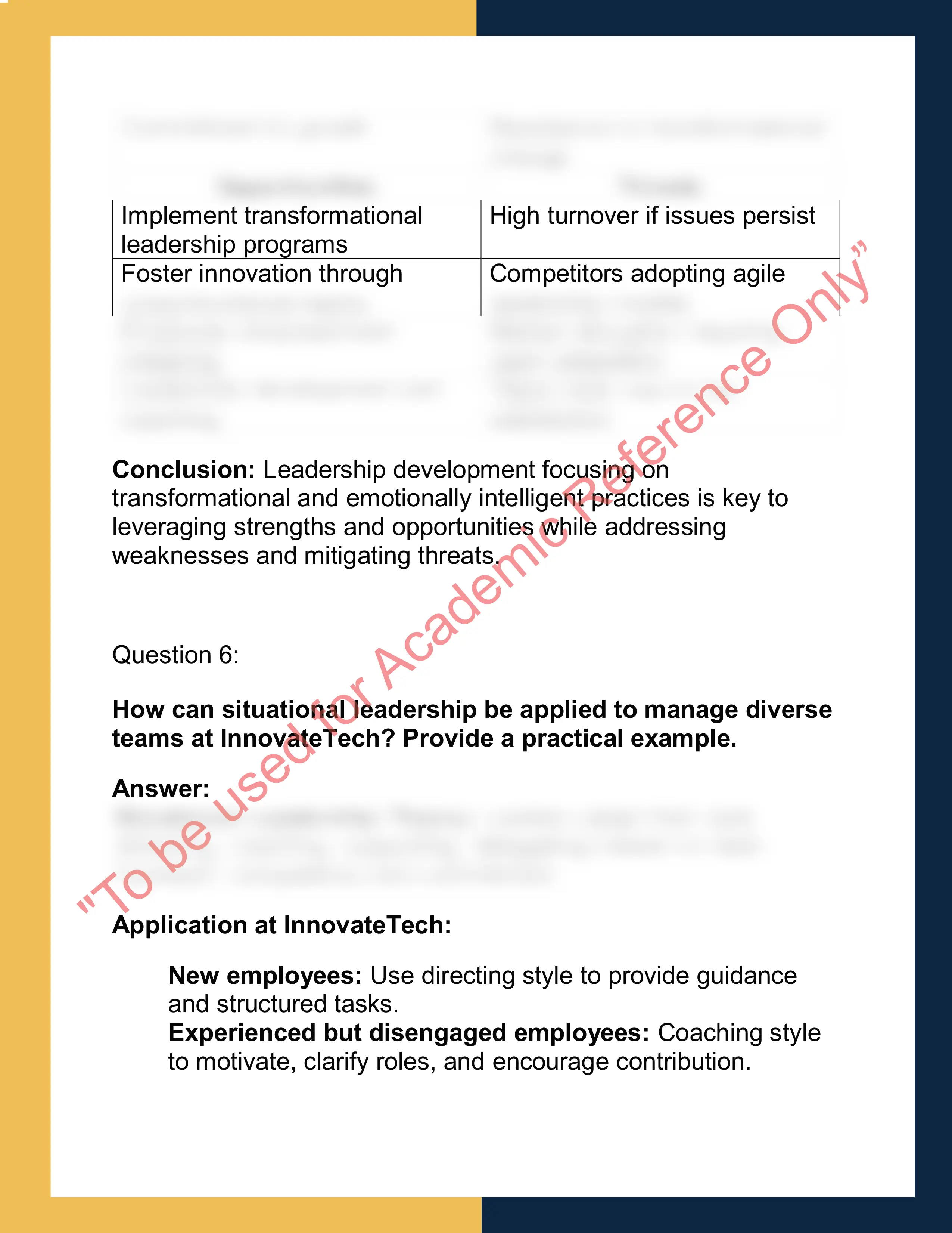 LEAD502 – Leadership in  Organizations 5