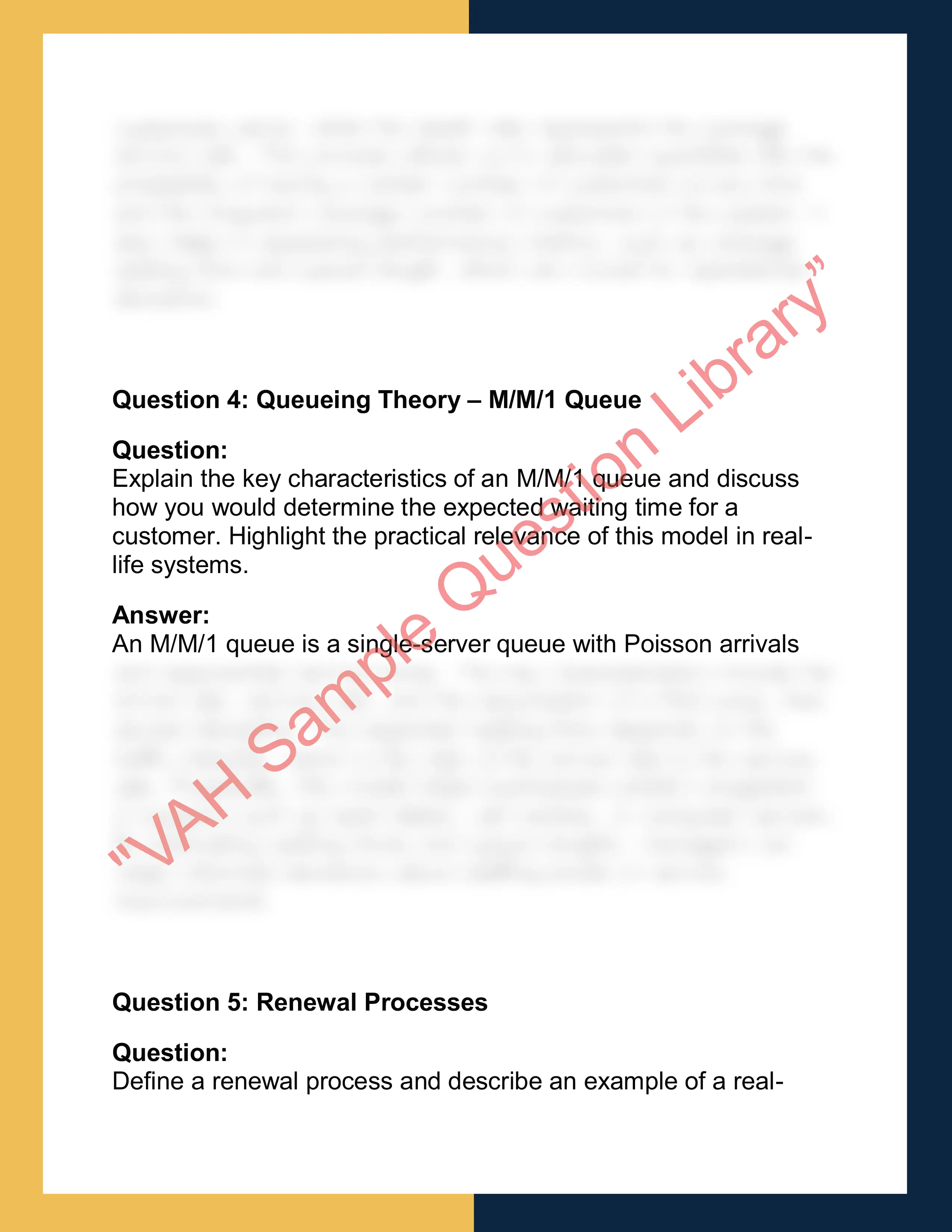 MATHM014 – Applied Stochastic Processes 2
