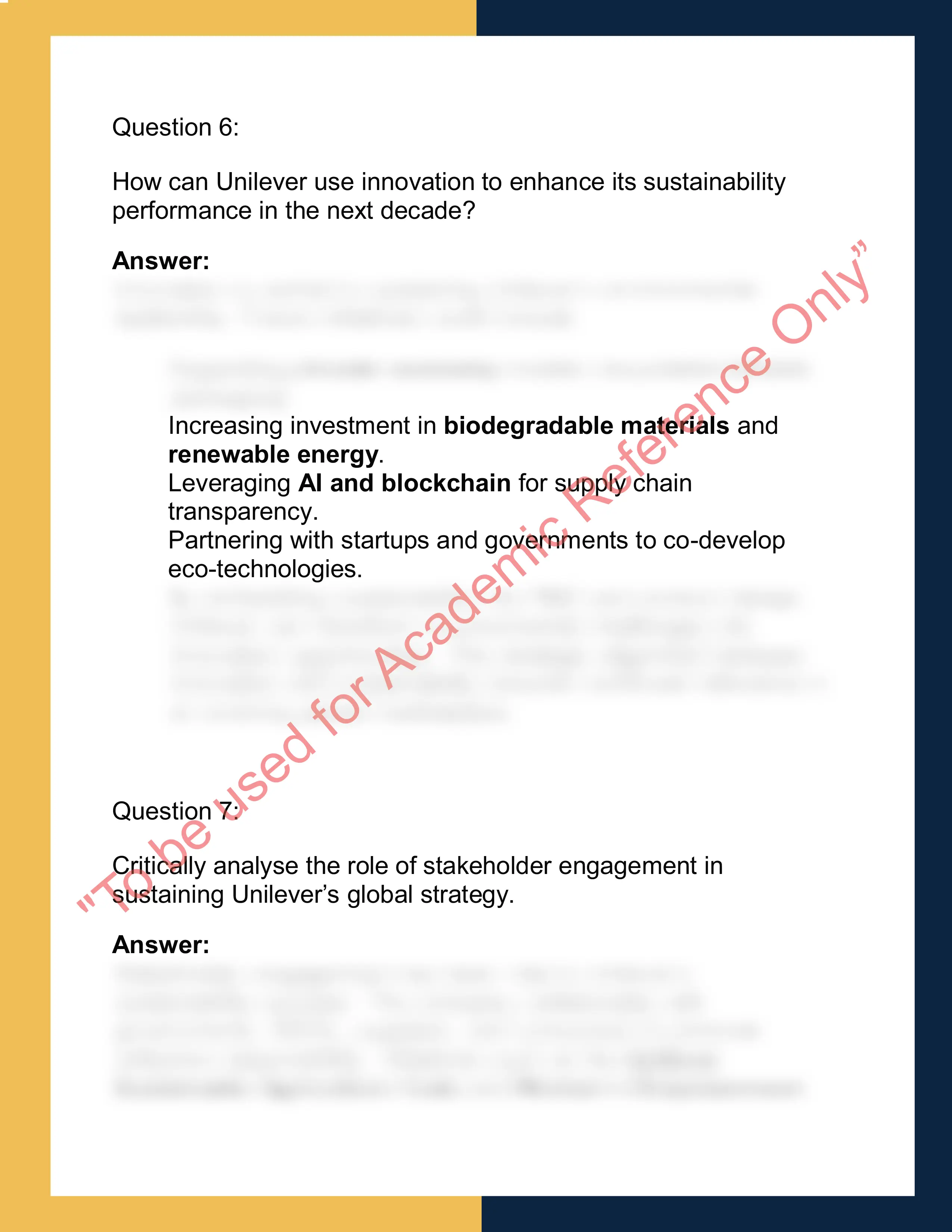 MBA7003– Global Business Strategy and Sustainability 5