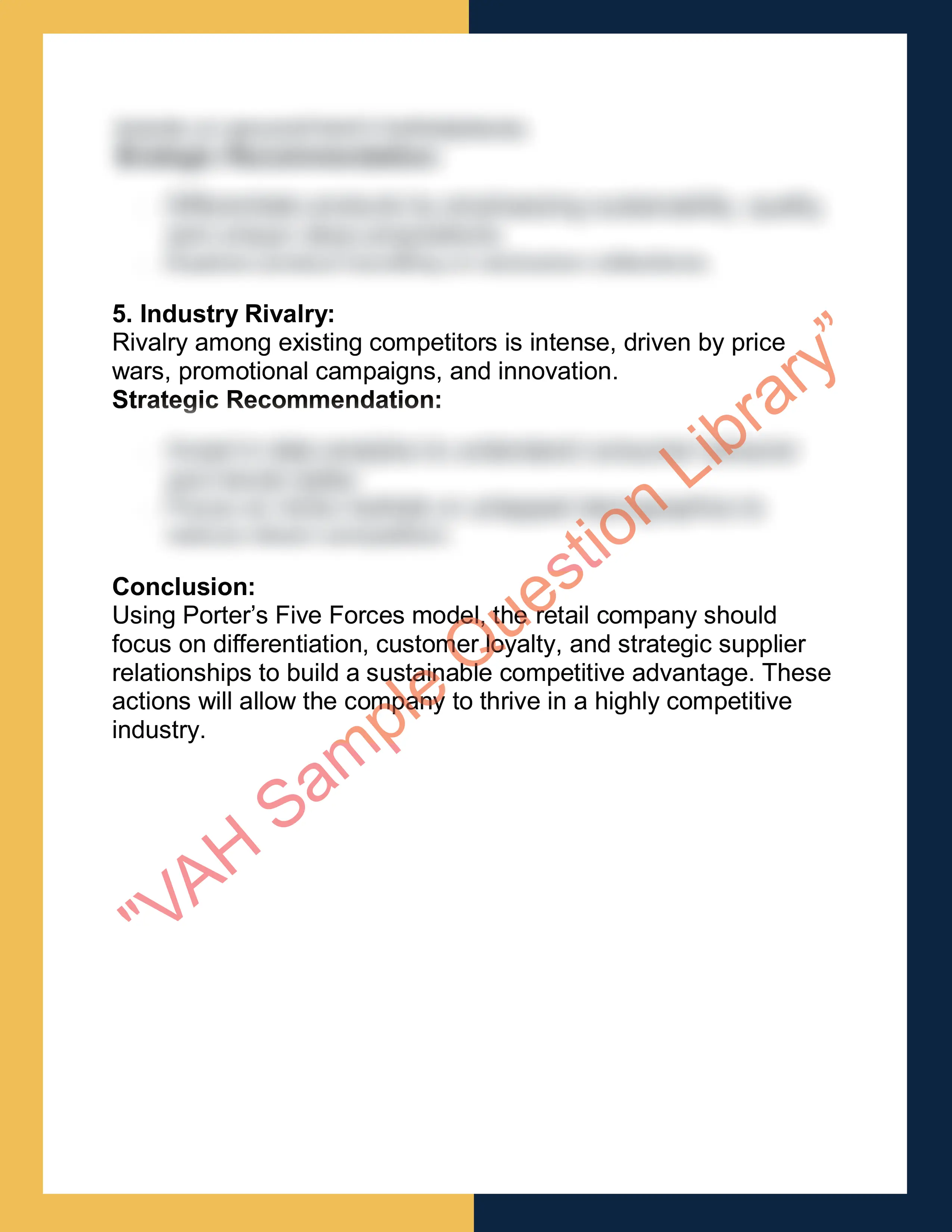 Assignment sample solution of MGMT301 - Strategic Management 2