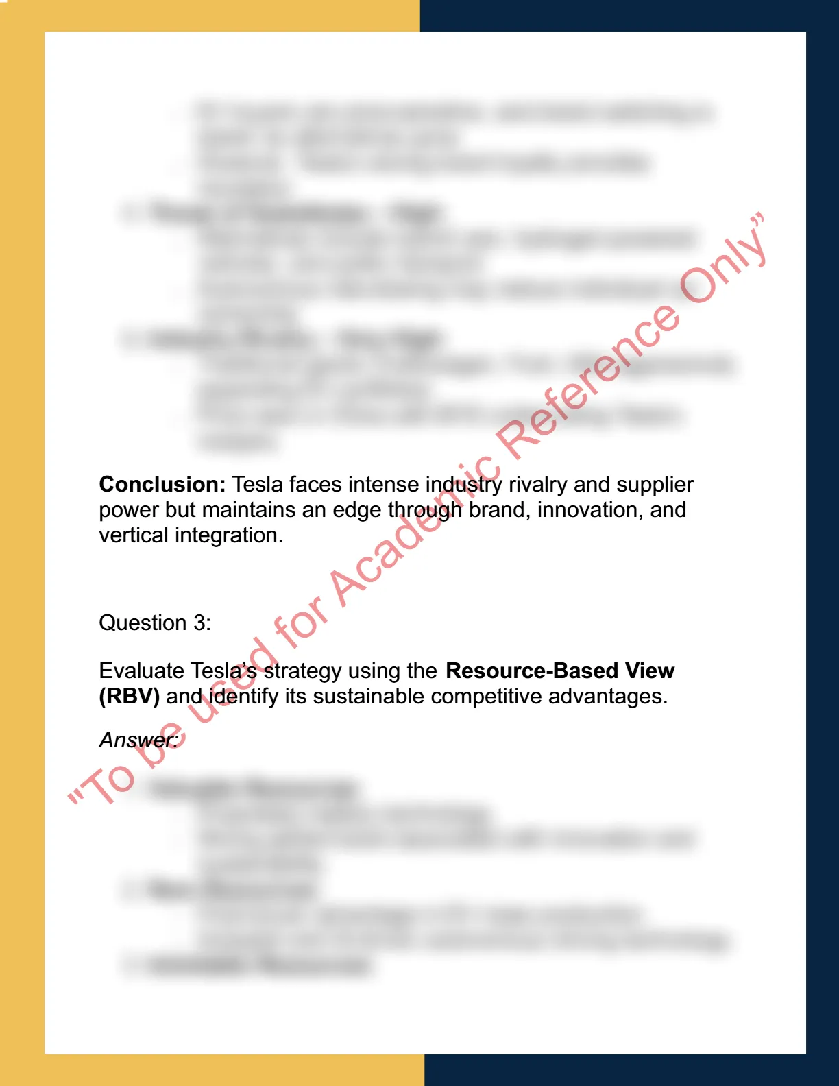 MGMT6001- Strategic  Management 3
