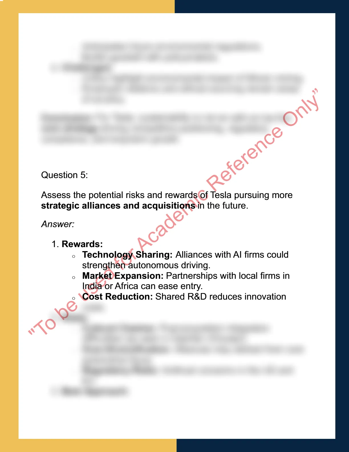 MGMT6001- Strategic  Management 5