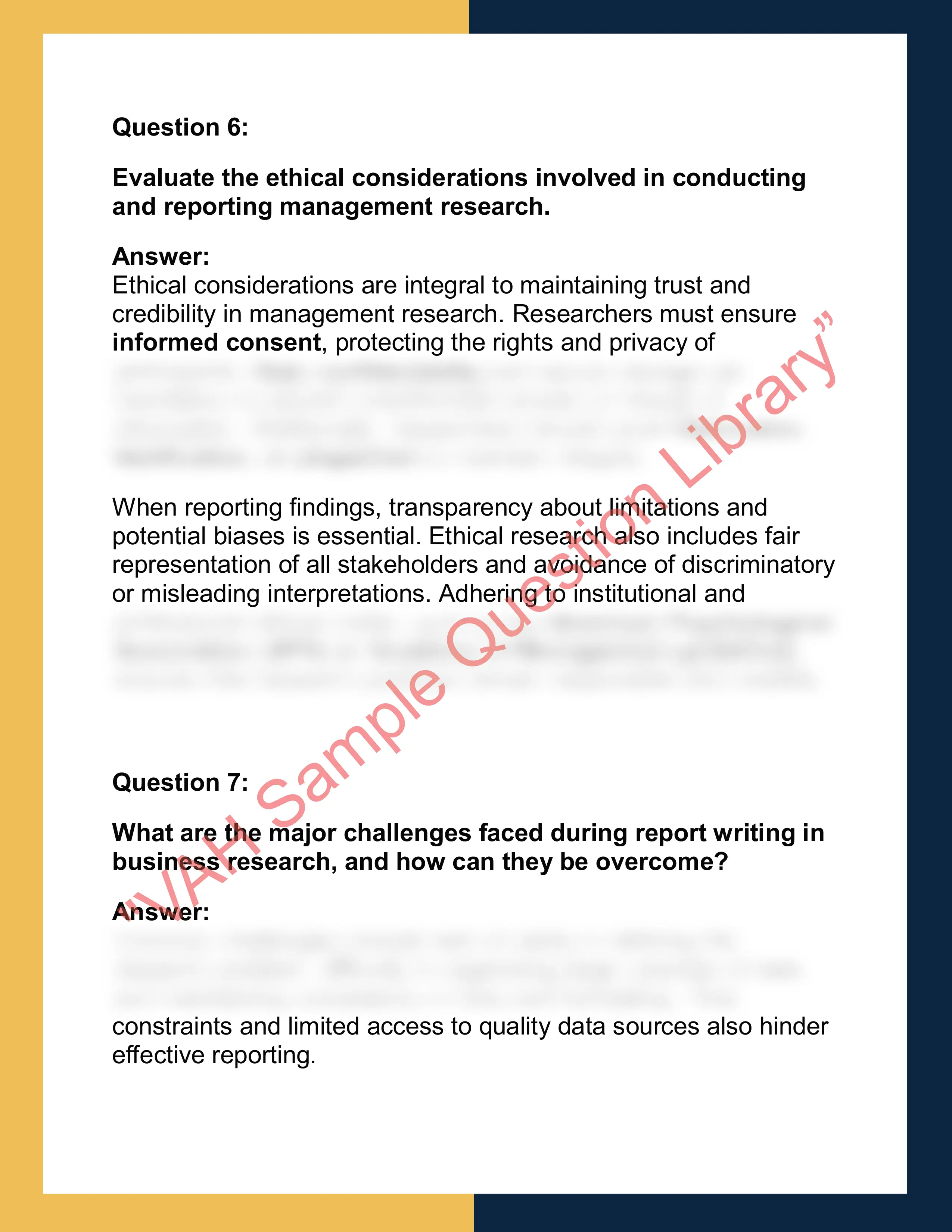 MGMT620 – Research Project and  Analytical Report Writing 4