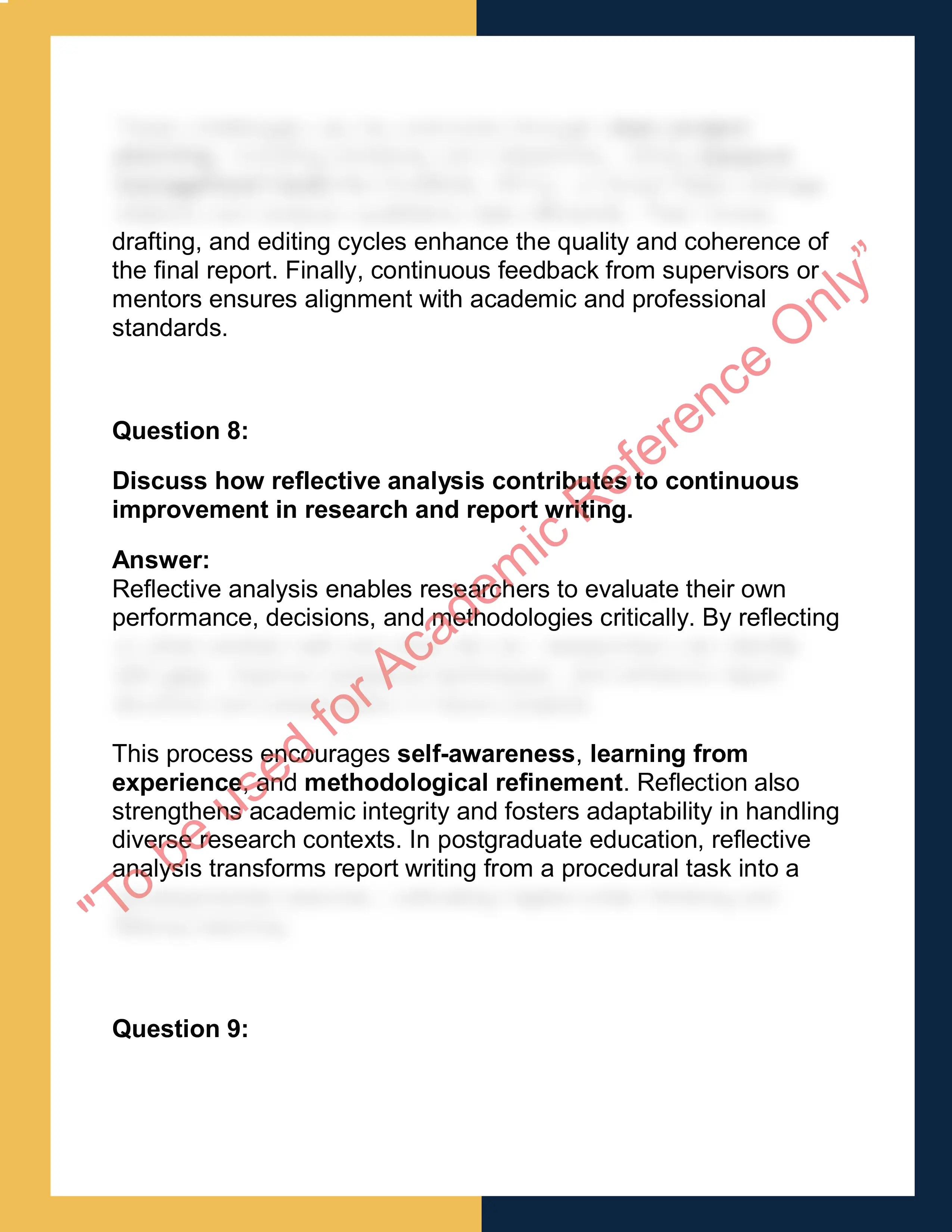 MGMT620 – Research Project and  Analytical Report Writing 5