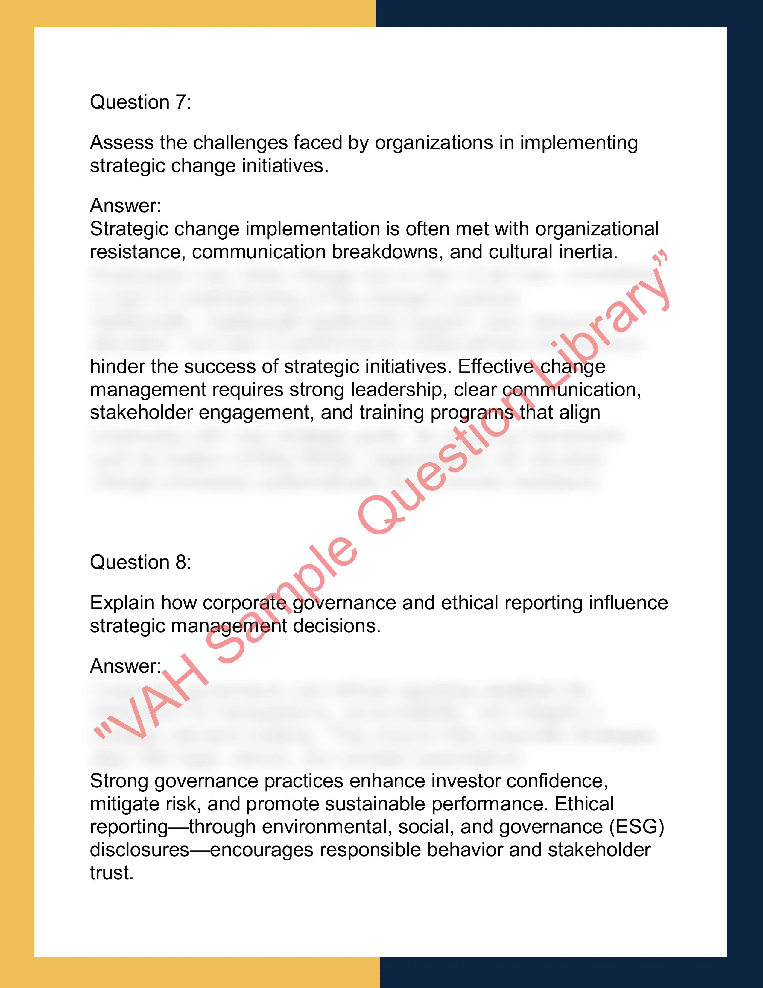 MGMT7104 – Strategic Management  and Analytical Reporting 4