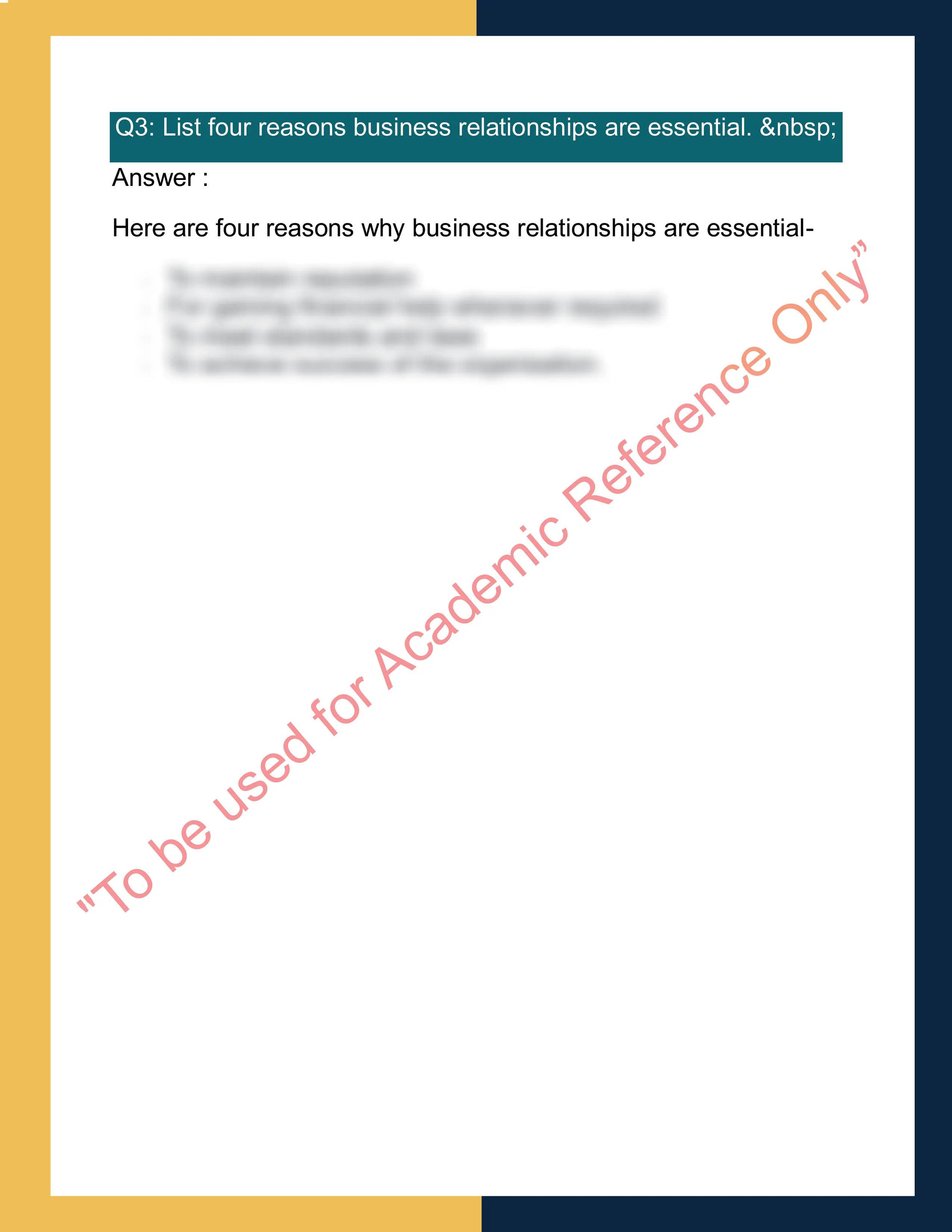 Sample Solution for SITXMGT002 Establish and Conduct Business Relationships 1