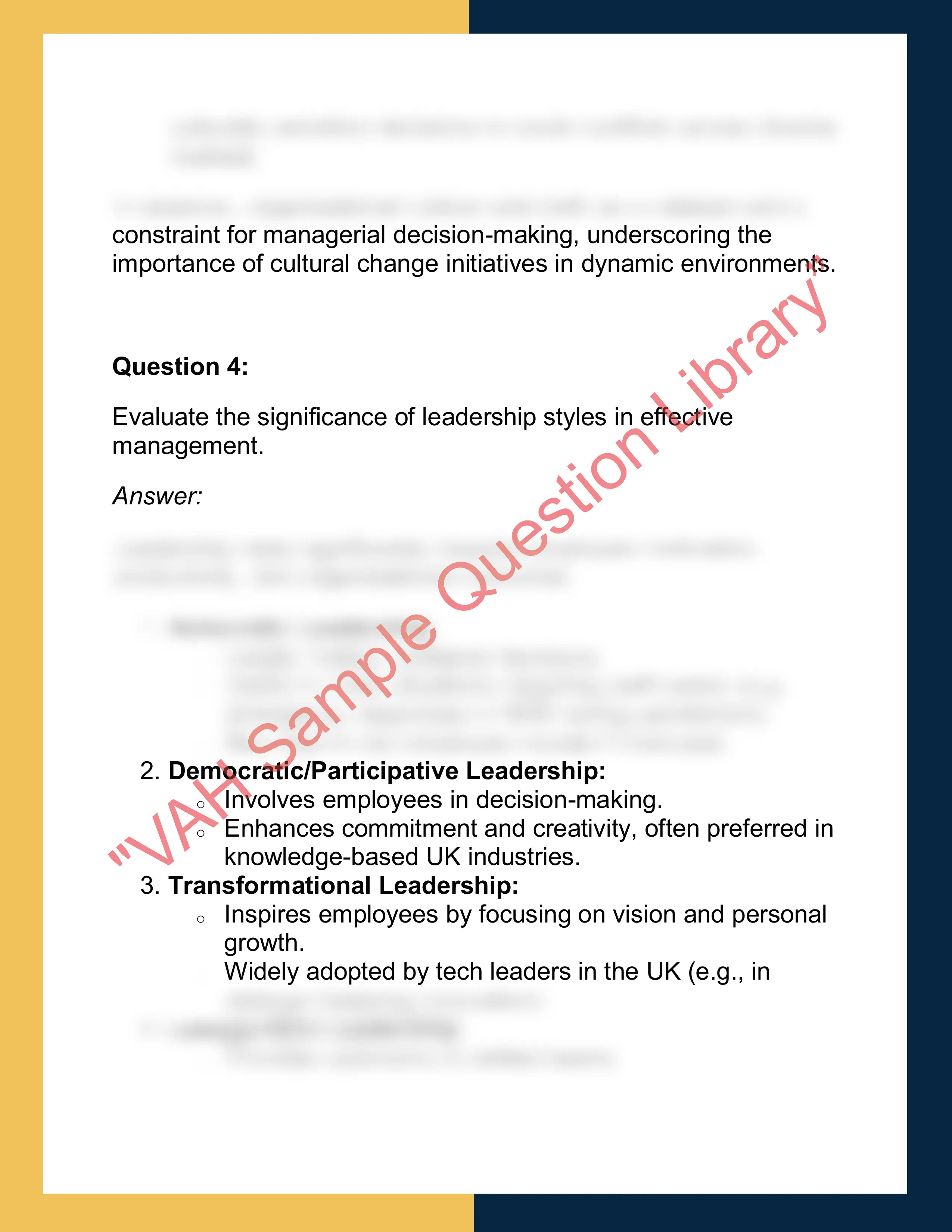 MGT101 – Principles of Management  Report 4