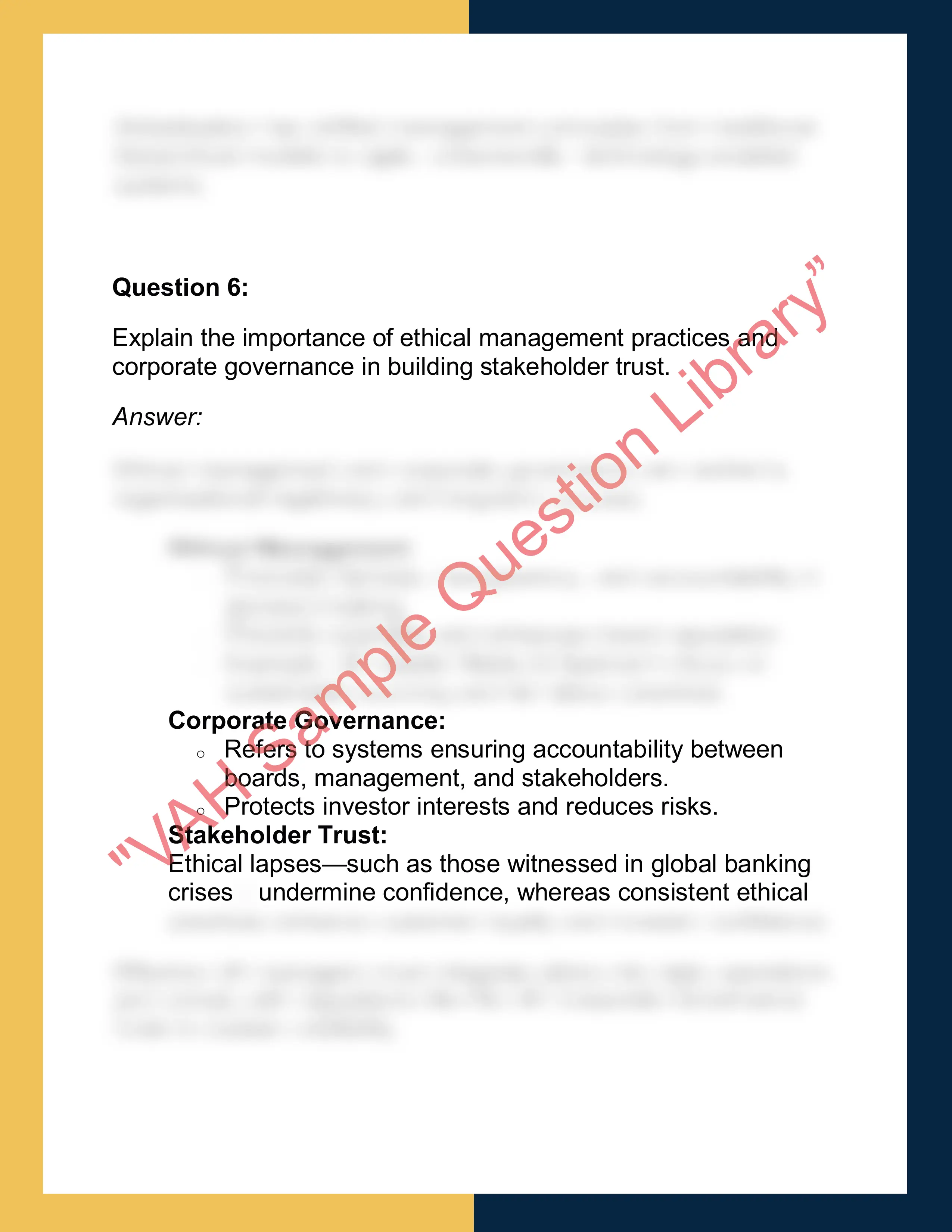 MGT101 – Principles of Management  Report 6