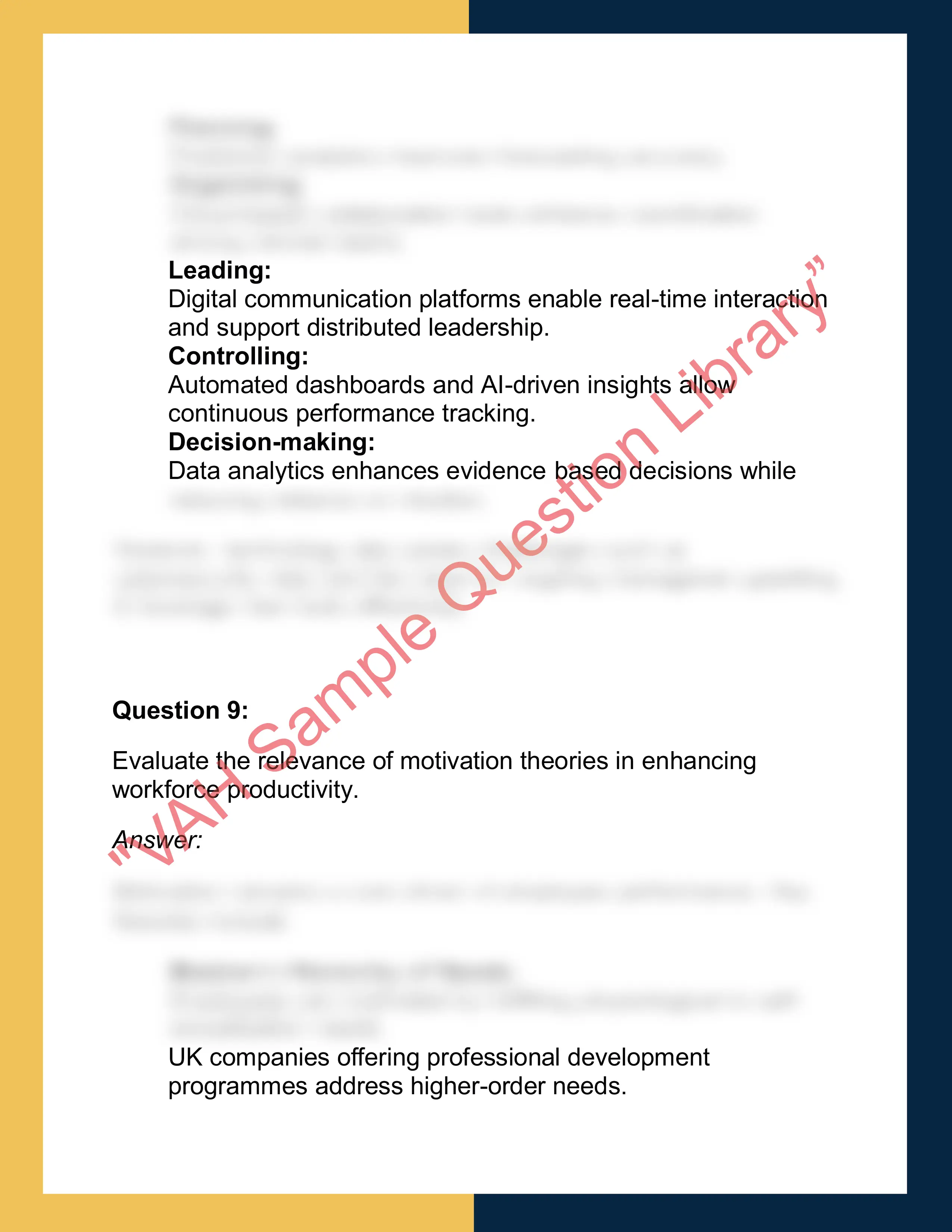 MGT101 – Principles of Management  Report 8