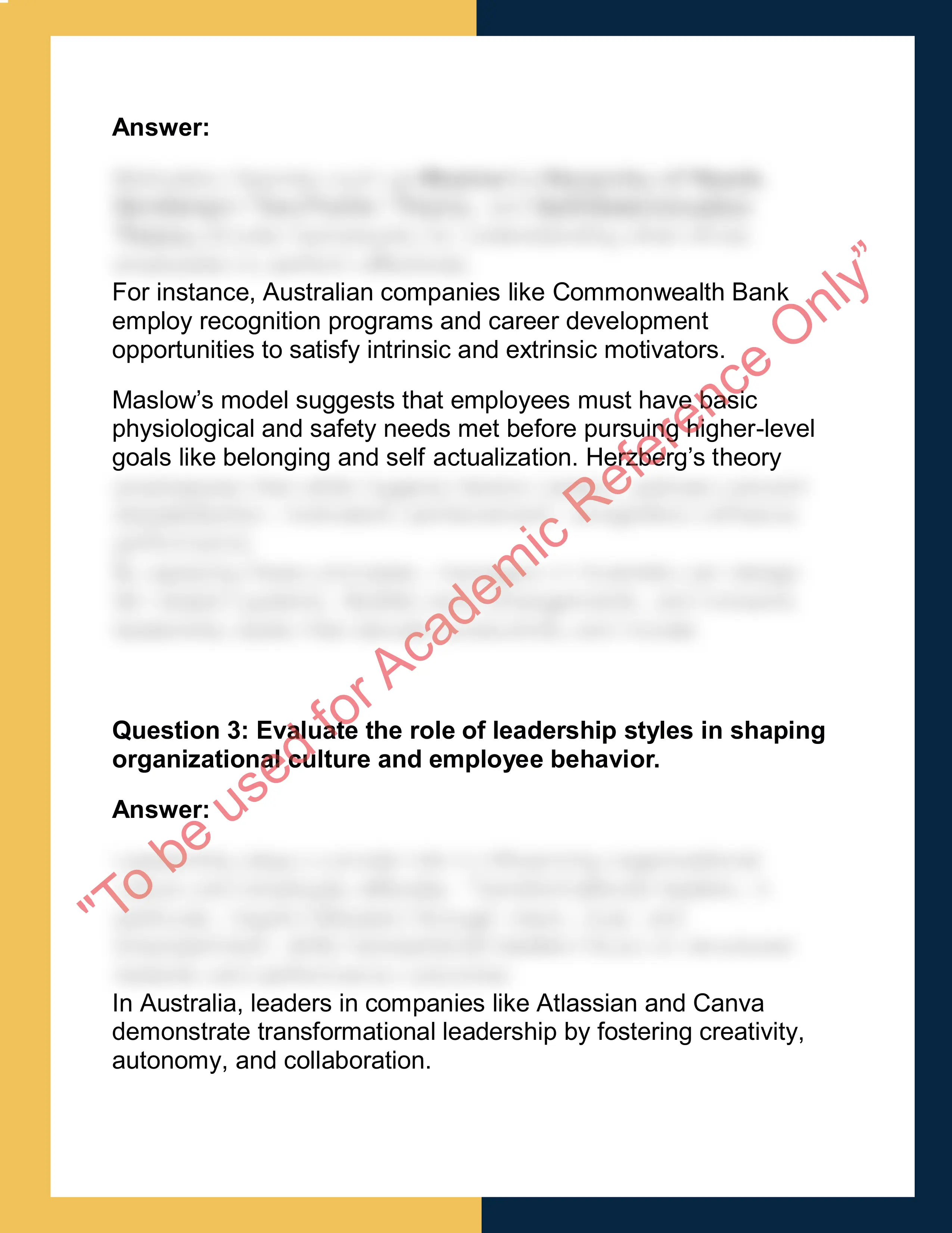 MGT201 – Organizational Behavior  Report 1