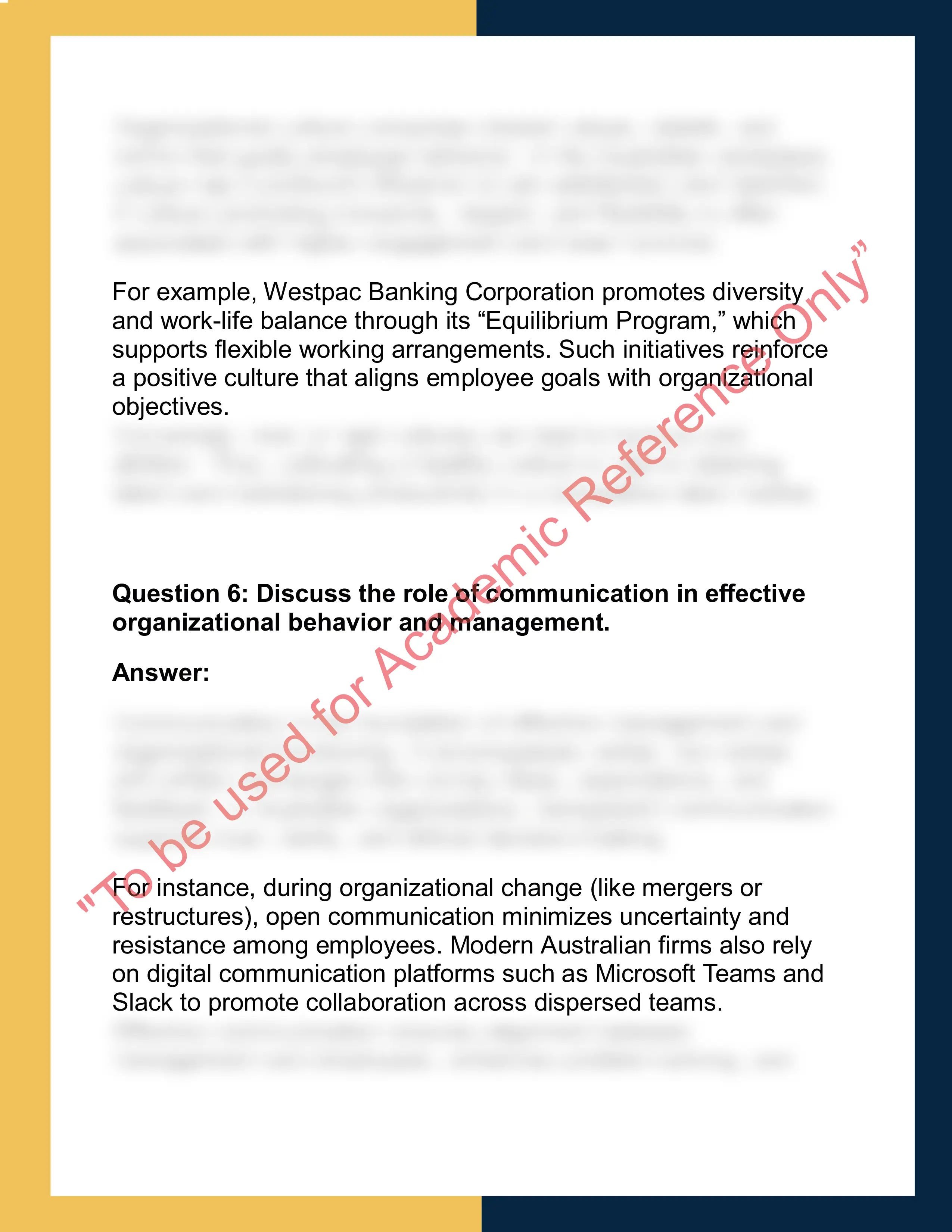 MGT201 – Organizational Behavior  Report 3