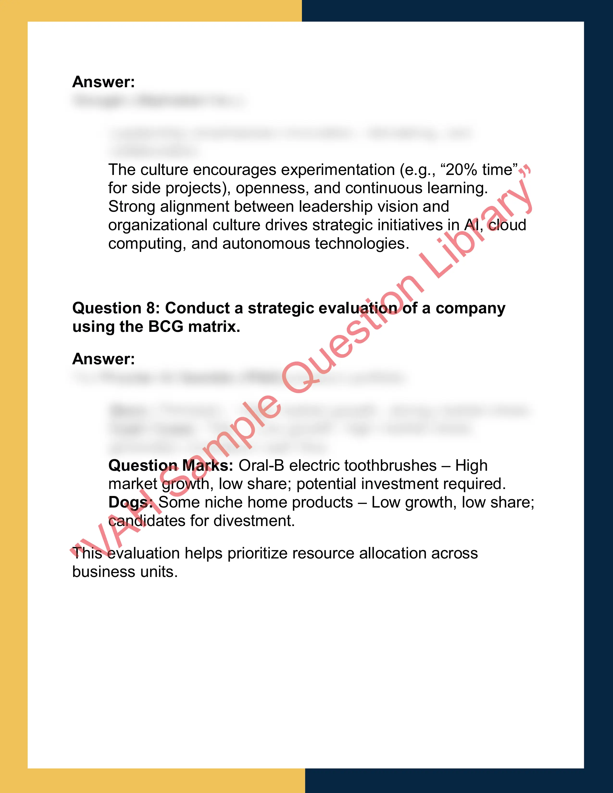 MGT301 – Strategic Management  Report 4