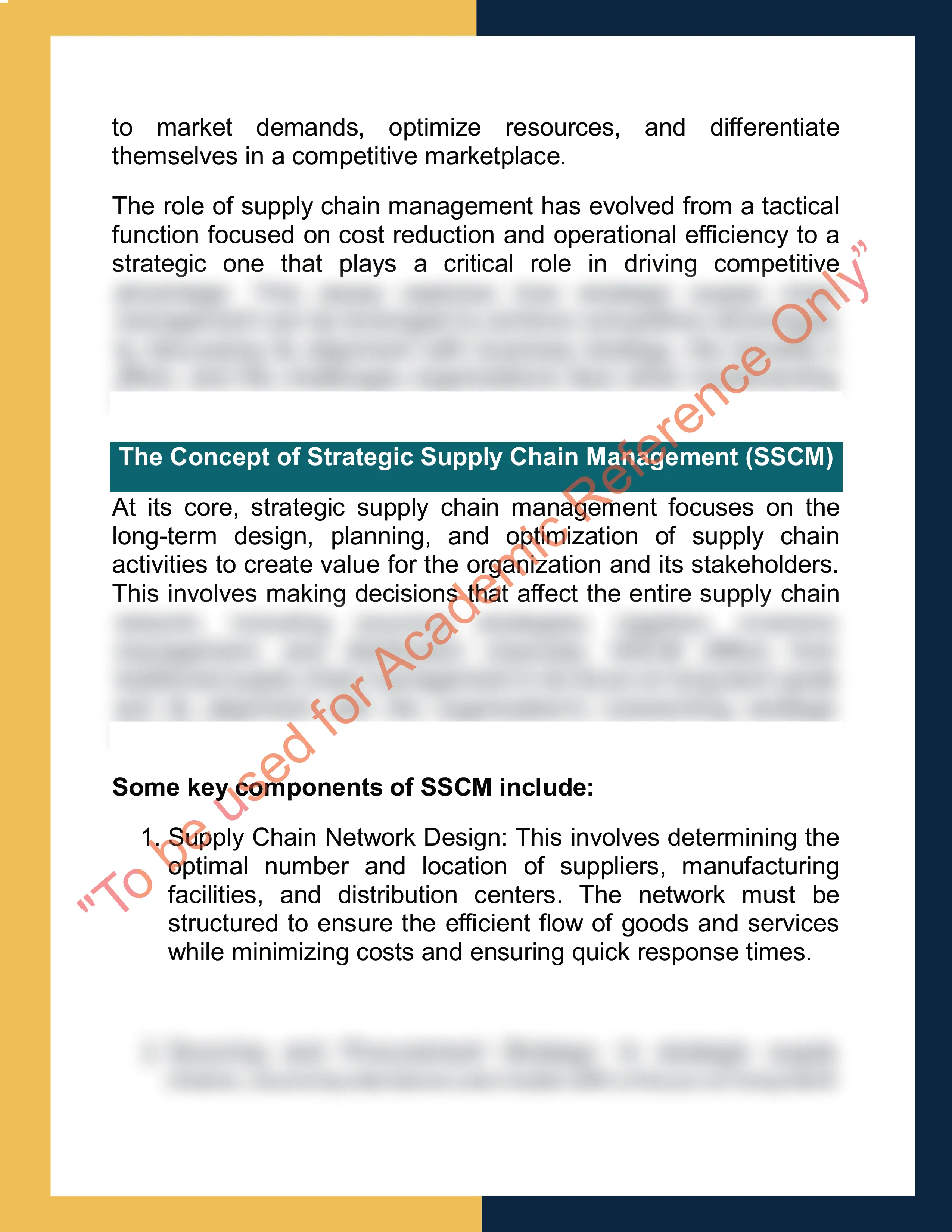 Assignment sample solution of MGT7005  - Supply Chain and Operations Management 1