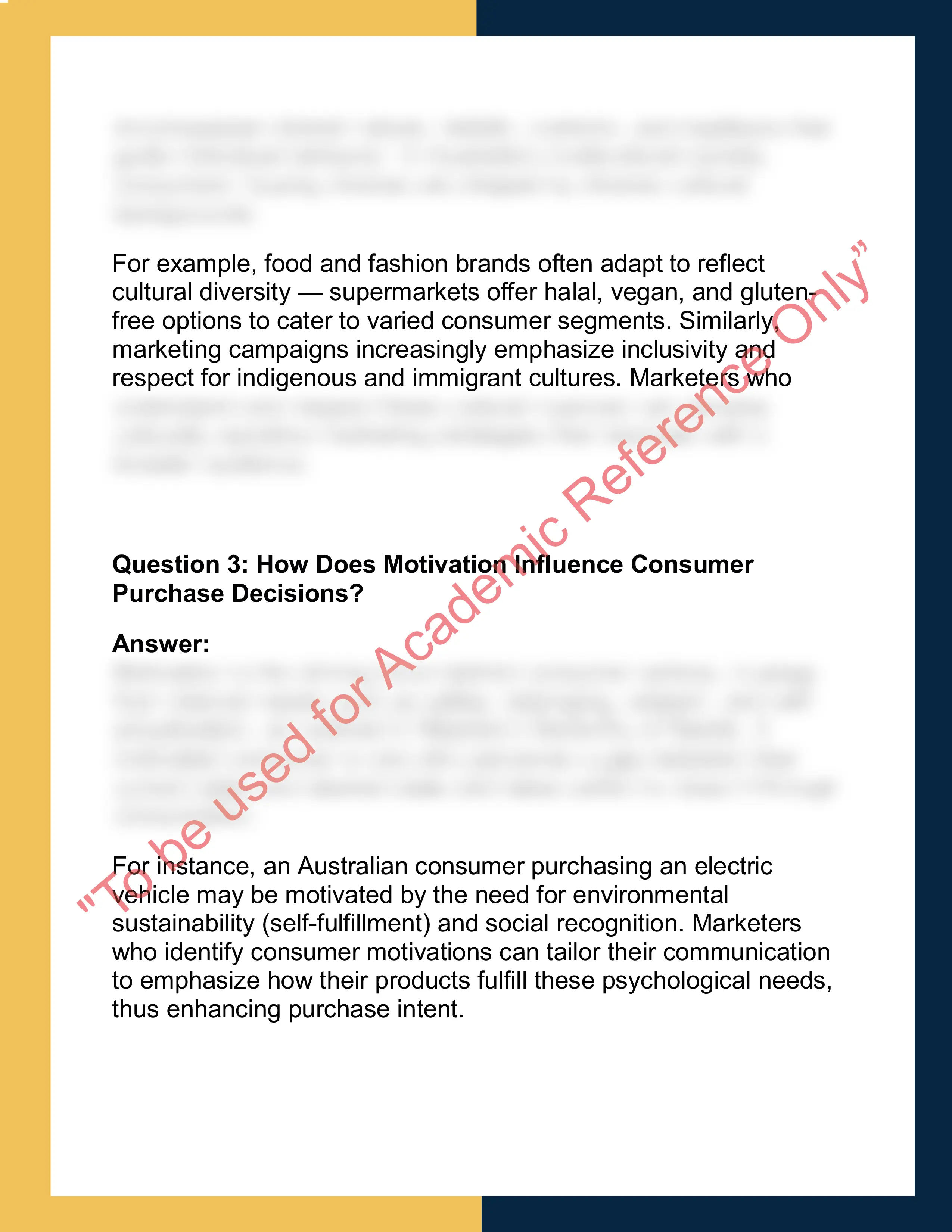 MKT201 – Consumer Behavior Report 1